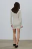 Long Sleeve Crewneck Mini Dress Heather Oatmeal sold by Eterne