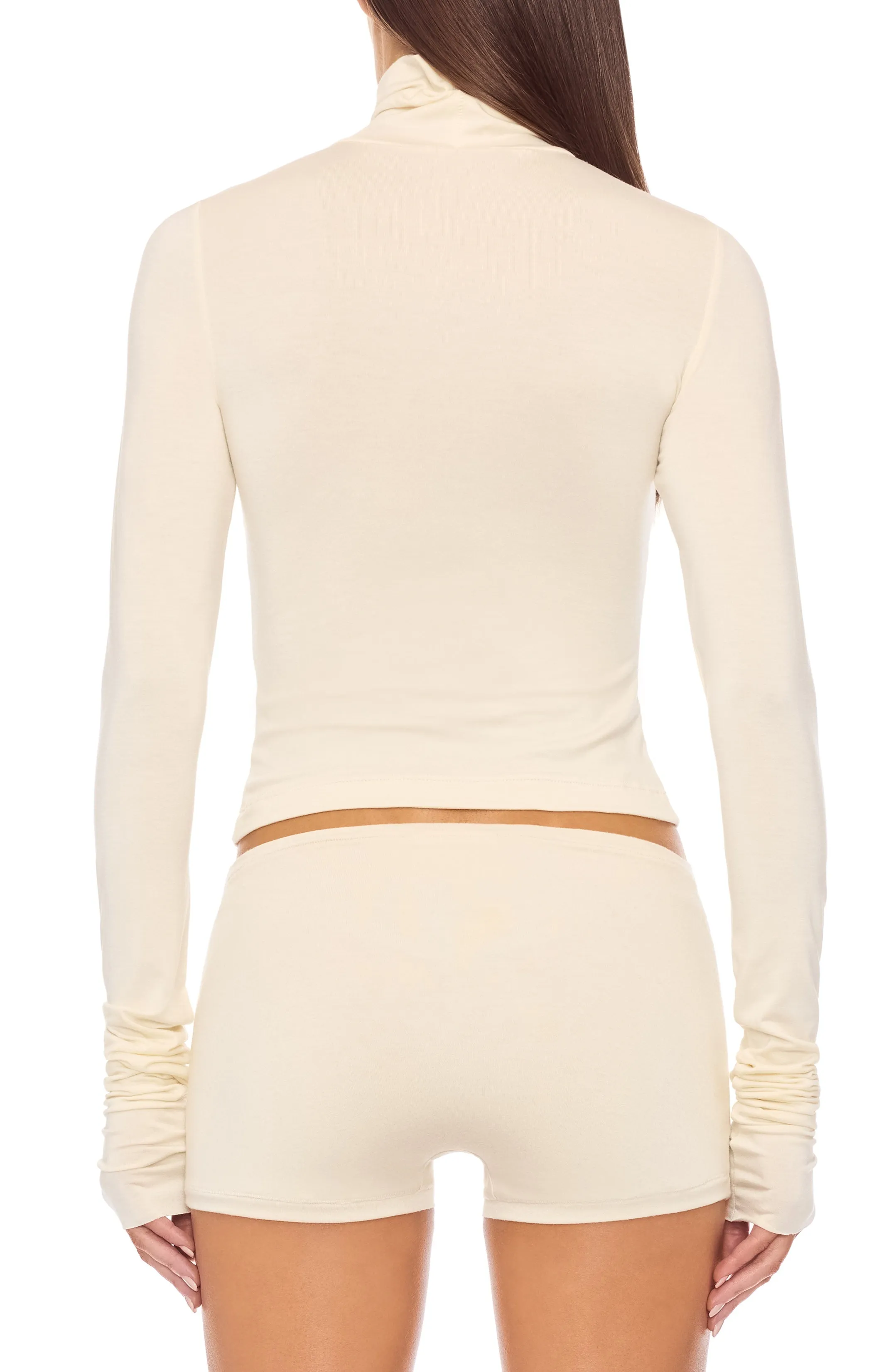 CROPPED FITTED TURTLENECK TOP sold by Eterne product image thumbnail 4