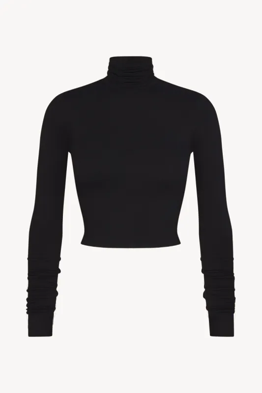 CROPPED FITTED TURTLENECK TOP sold by Eterne