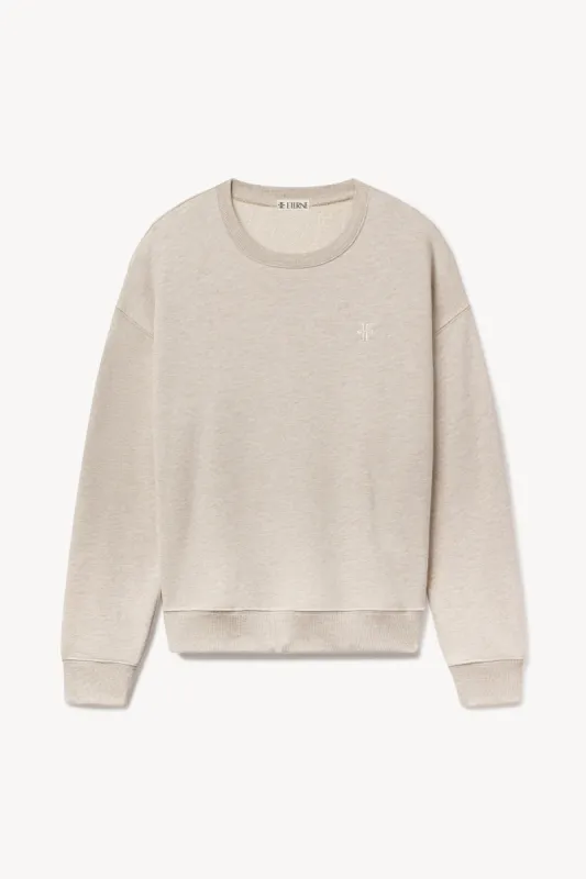 Oversized Crewneck Heather Oatmeal sold by Eterne