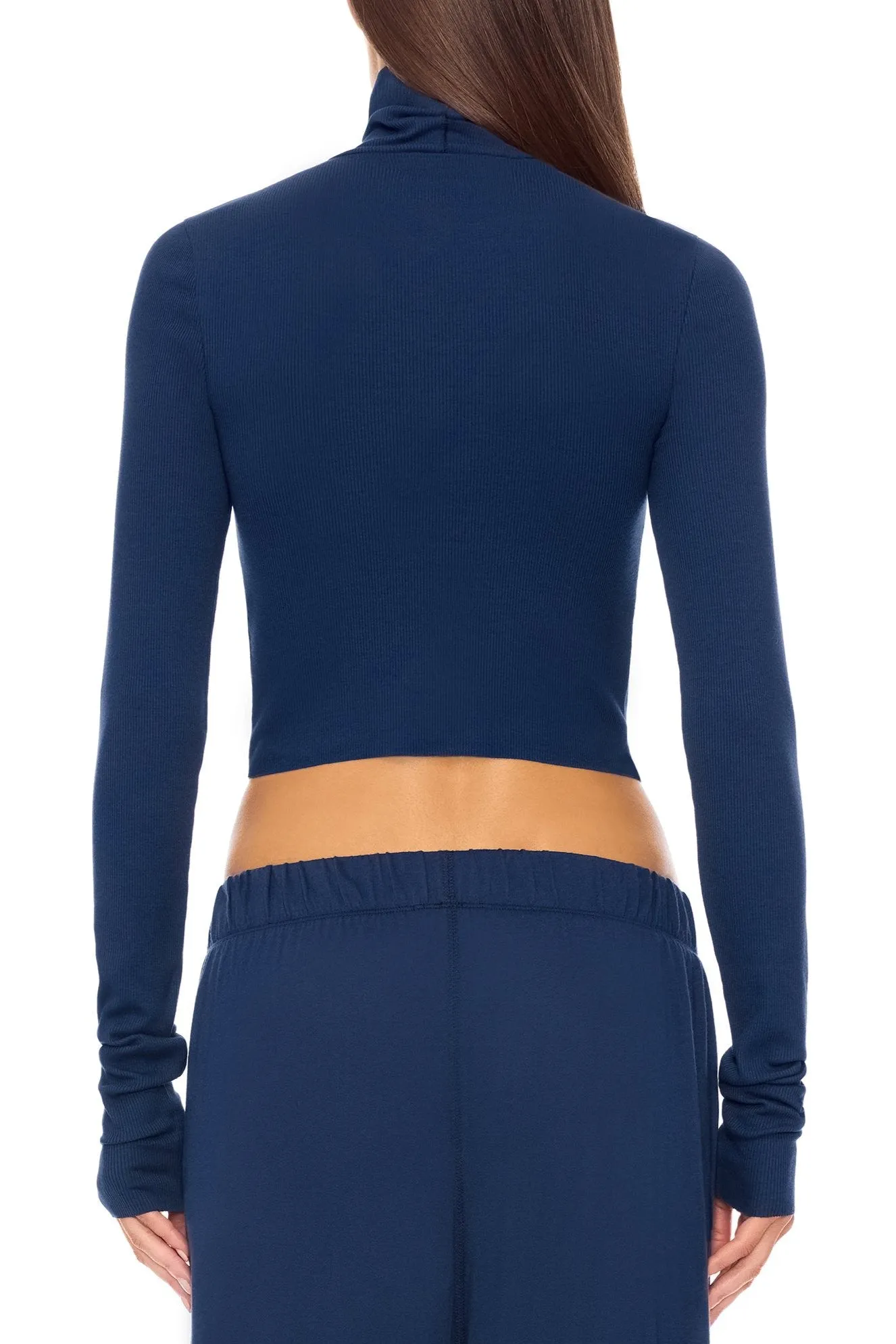 CROPPED FITTED TURTLENECK TOP sold by Eterne product image thumbnail 4