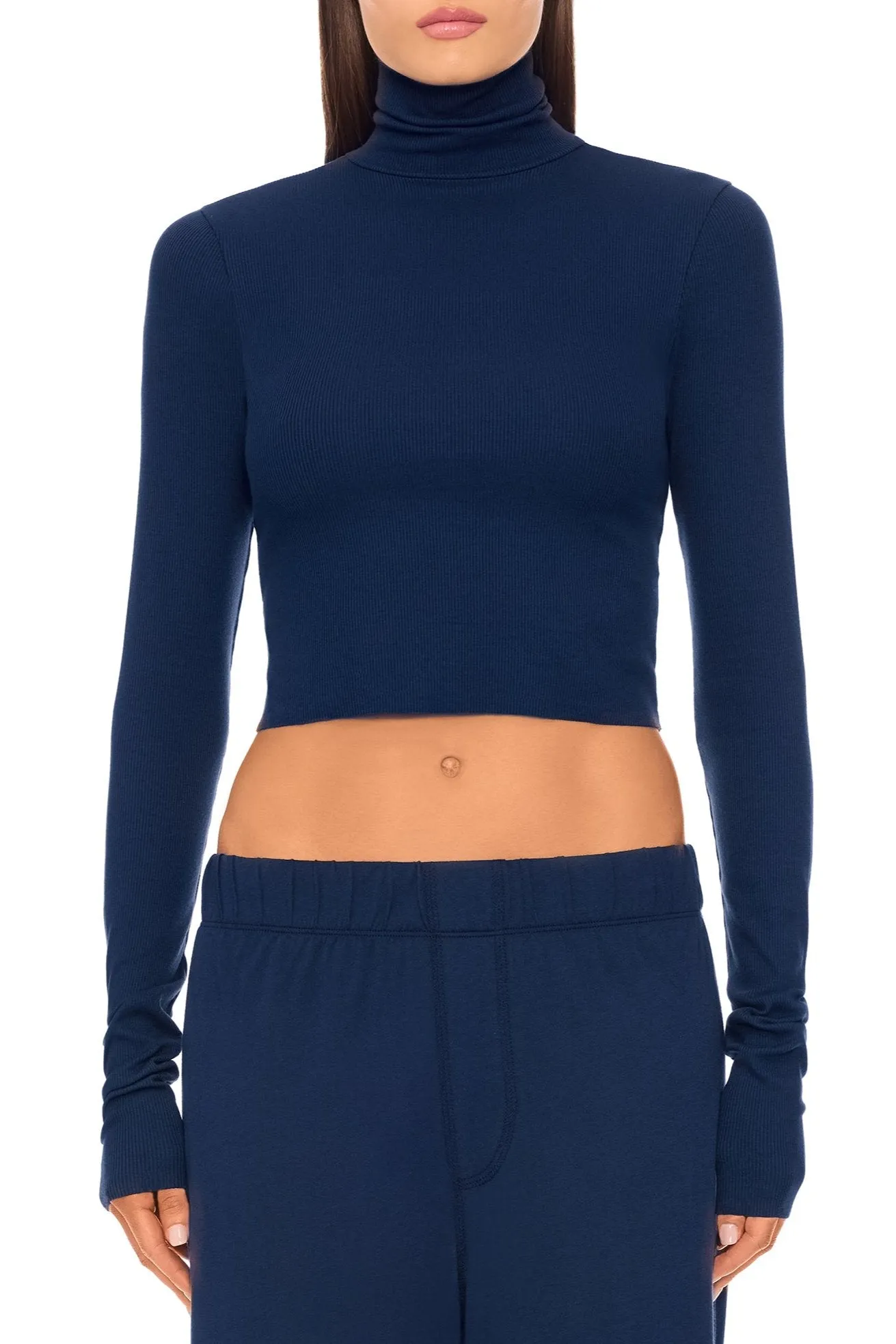 CROPPED FITTED TURTLENECK TOP sold by Eterne product image thumbnail 2
