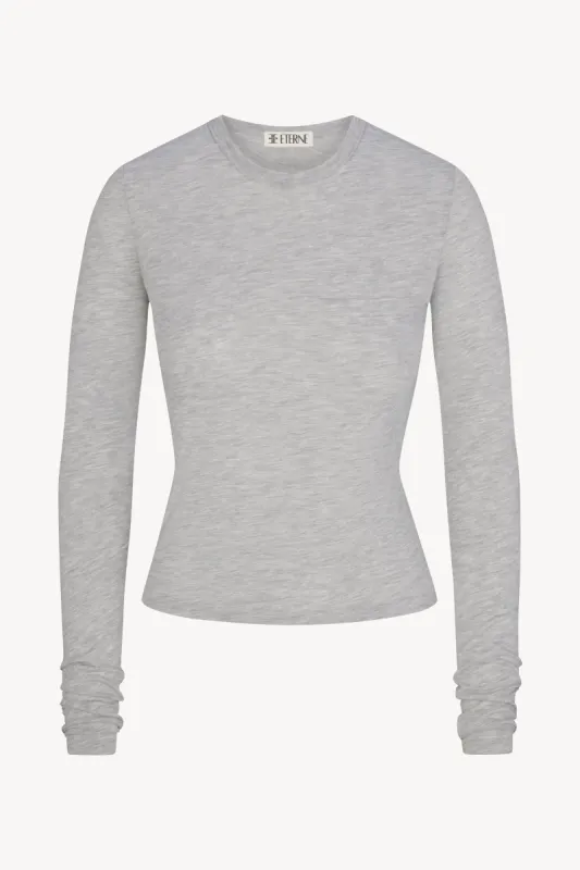 FITTED CREWNECK LONG SLEEVE T-SHIRT sold by Eterne