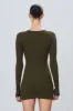 LONG SLEEVE CREWNECK MINI DRESS sold by Eterne