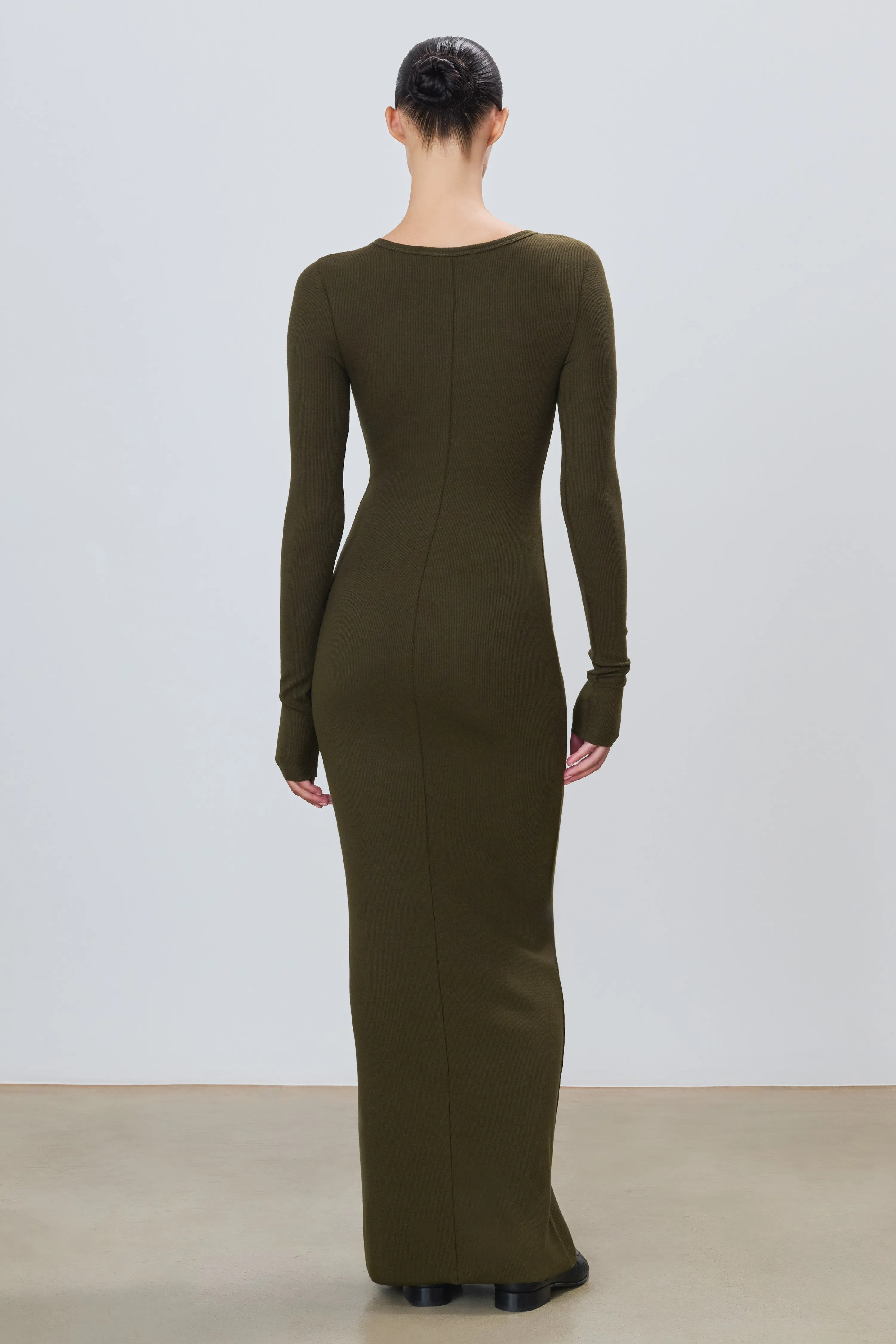 LONG SLEEVE CREWNECK MAXI DRESS sold by Eterne product image thumbnail 4