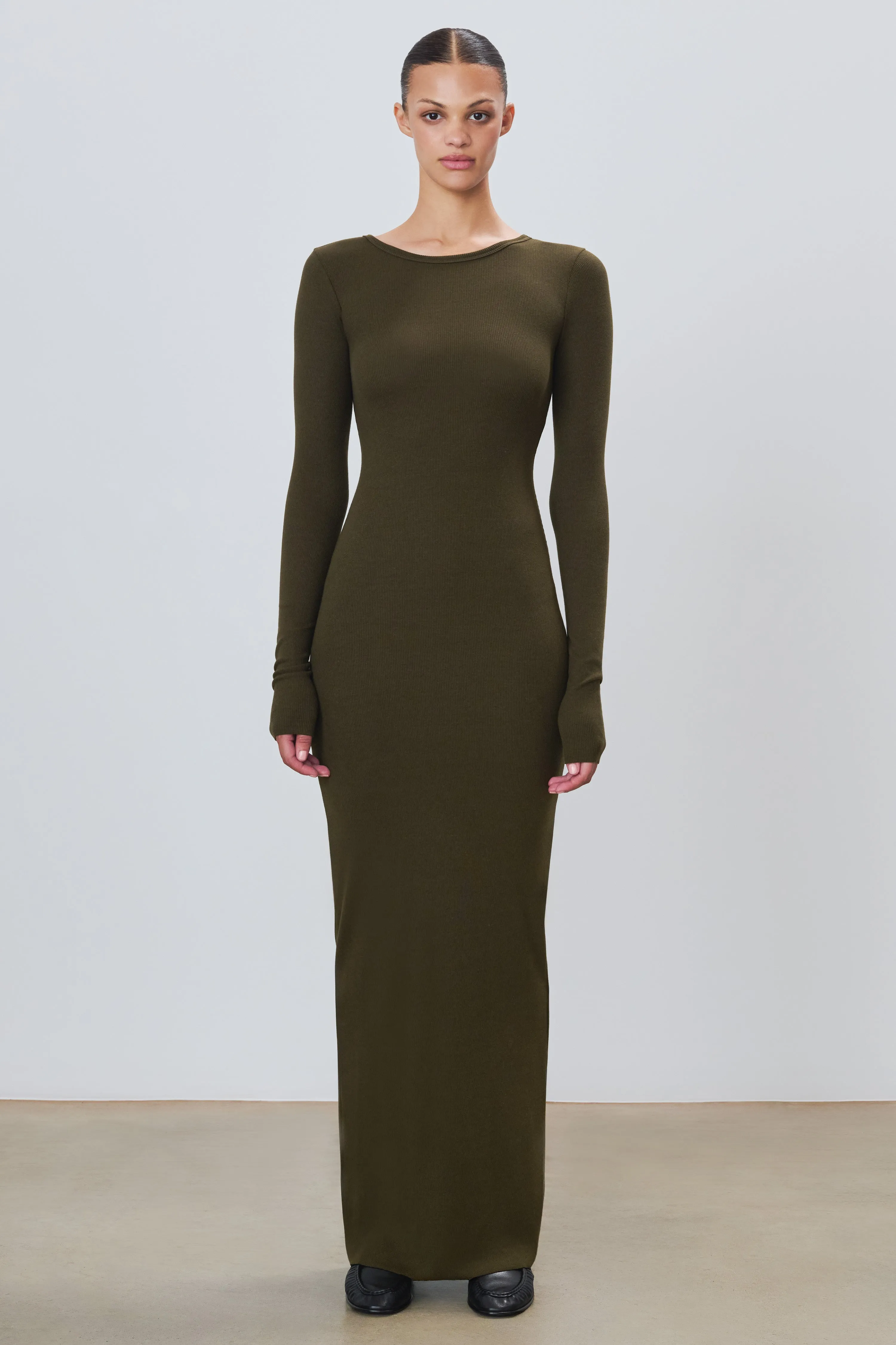 LONG SLEEVE CREWNECK MAXI DRESS sold by Eterne product image thumbnail 2