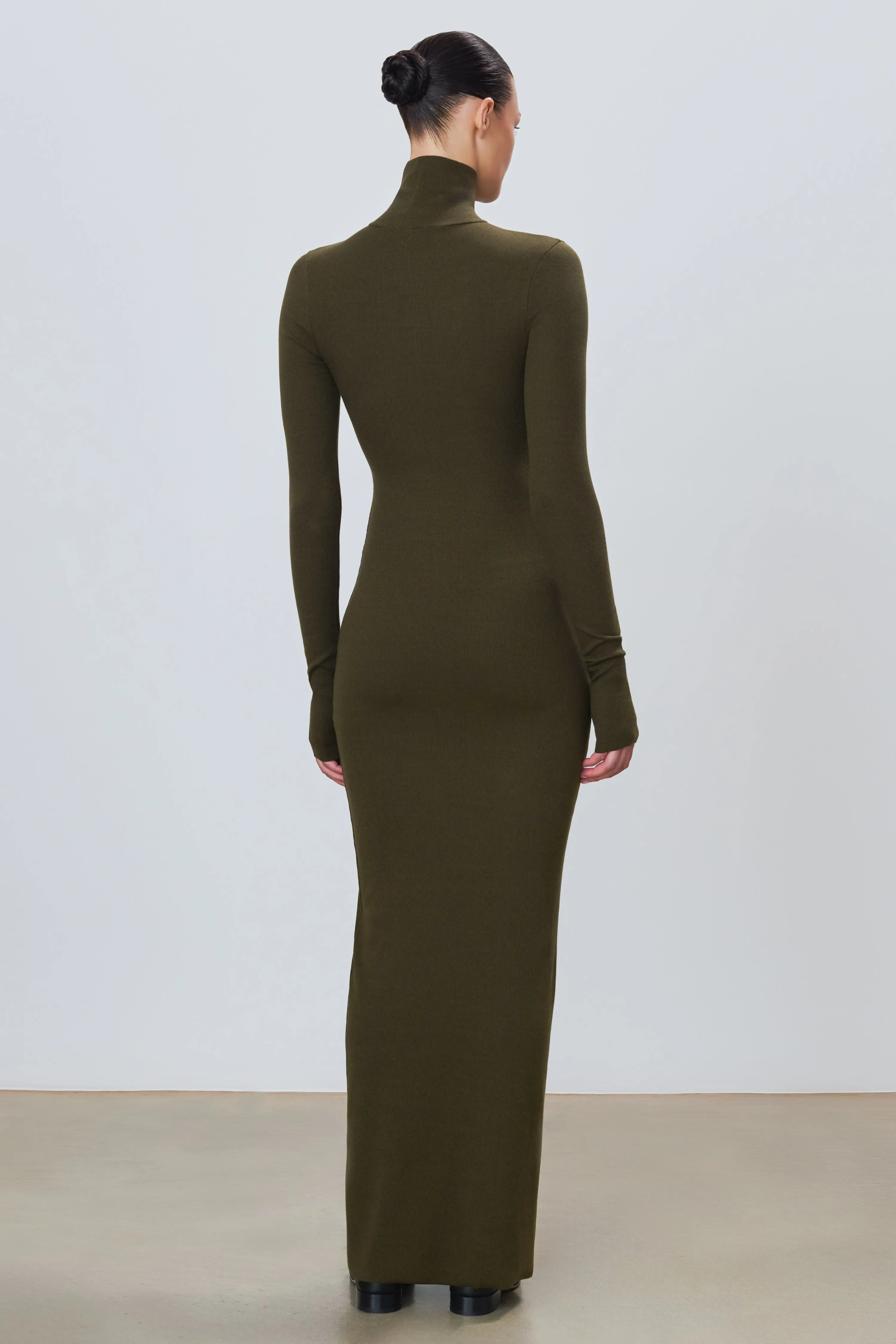 LONG SLEEVE TURTLENECK MAXI DRESS sold by Eterne product image thumbnail 3