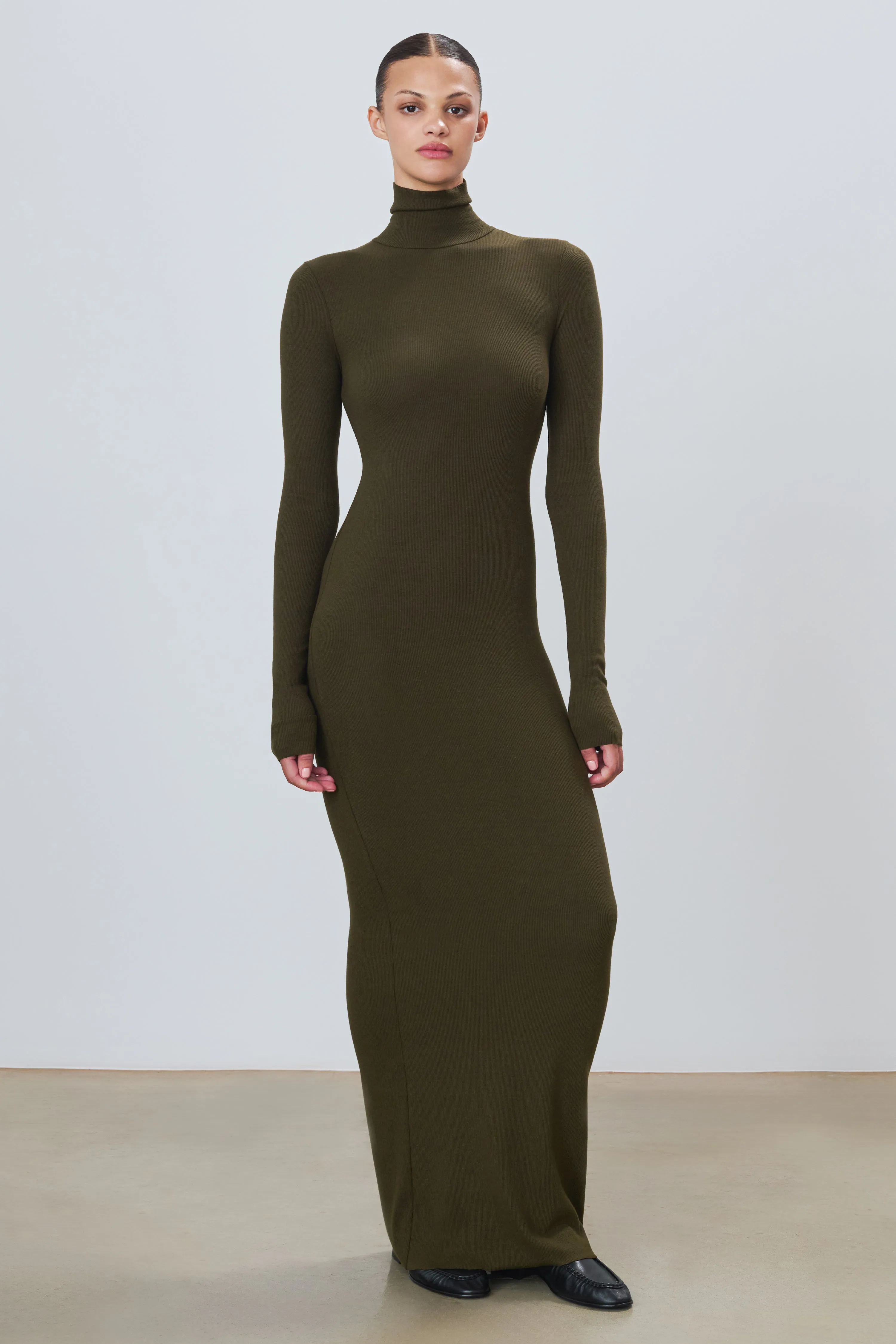 LONG SLEEVE TURTLENECK MAXI DRESS sold by Eterne product image thumbnail 2
