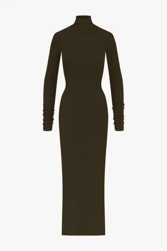 LONG SLEEVE TURTLENECK MAXI DRESS sold by Eterne
