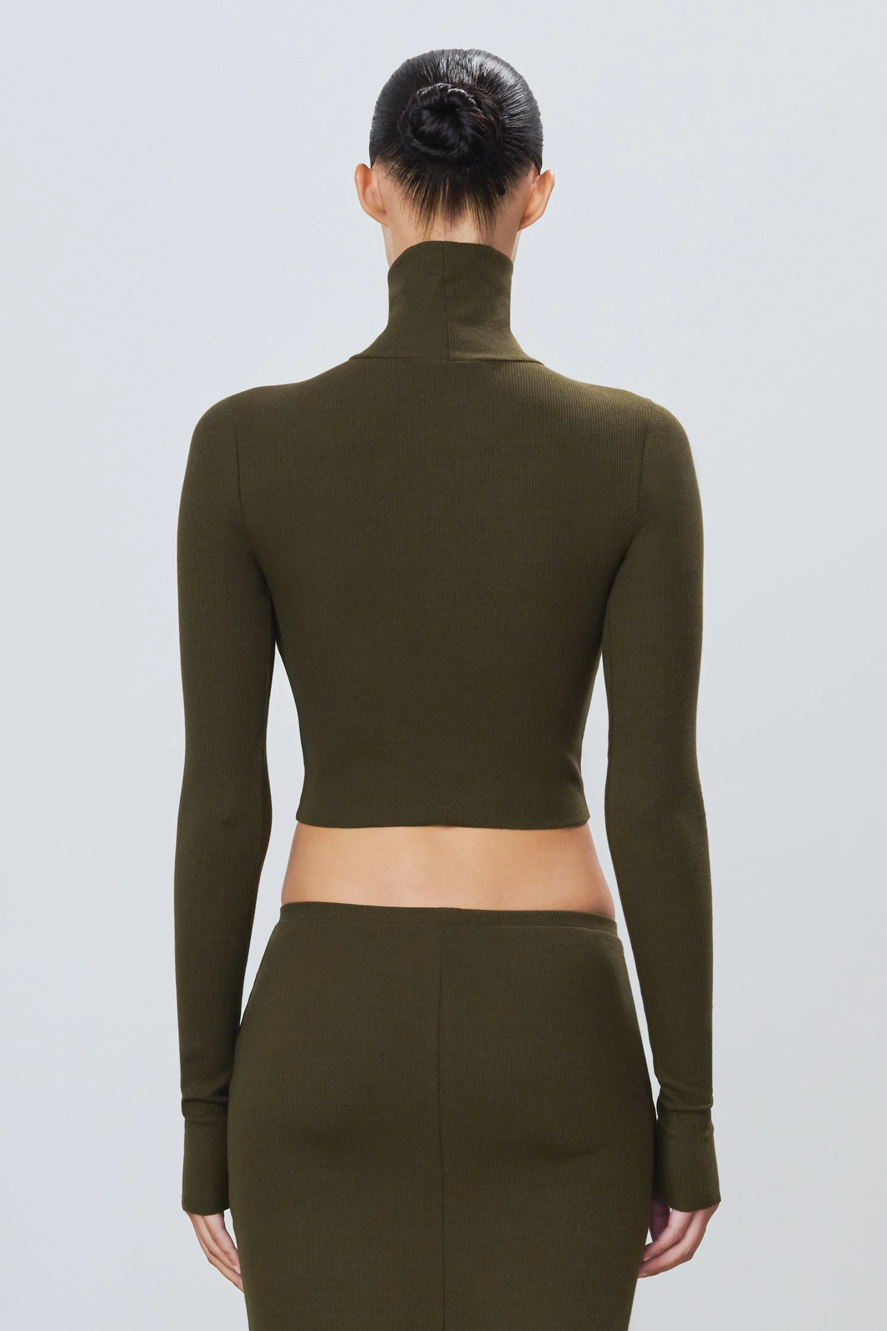 CROPPED FITTED TURTLENECK TOP sold by Eterne product image thumbnail 4