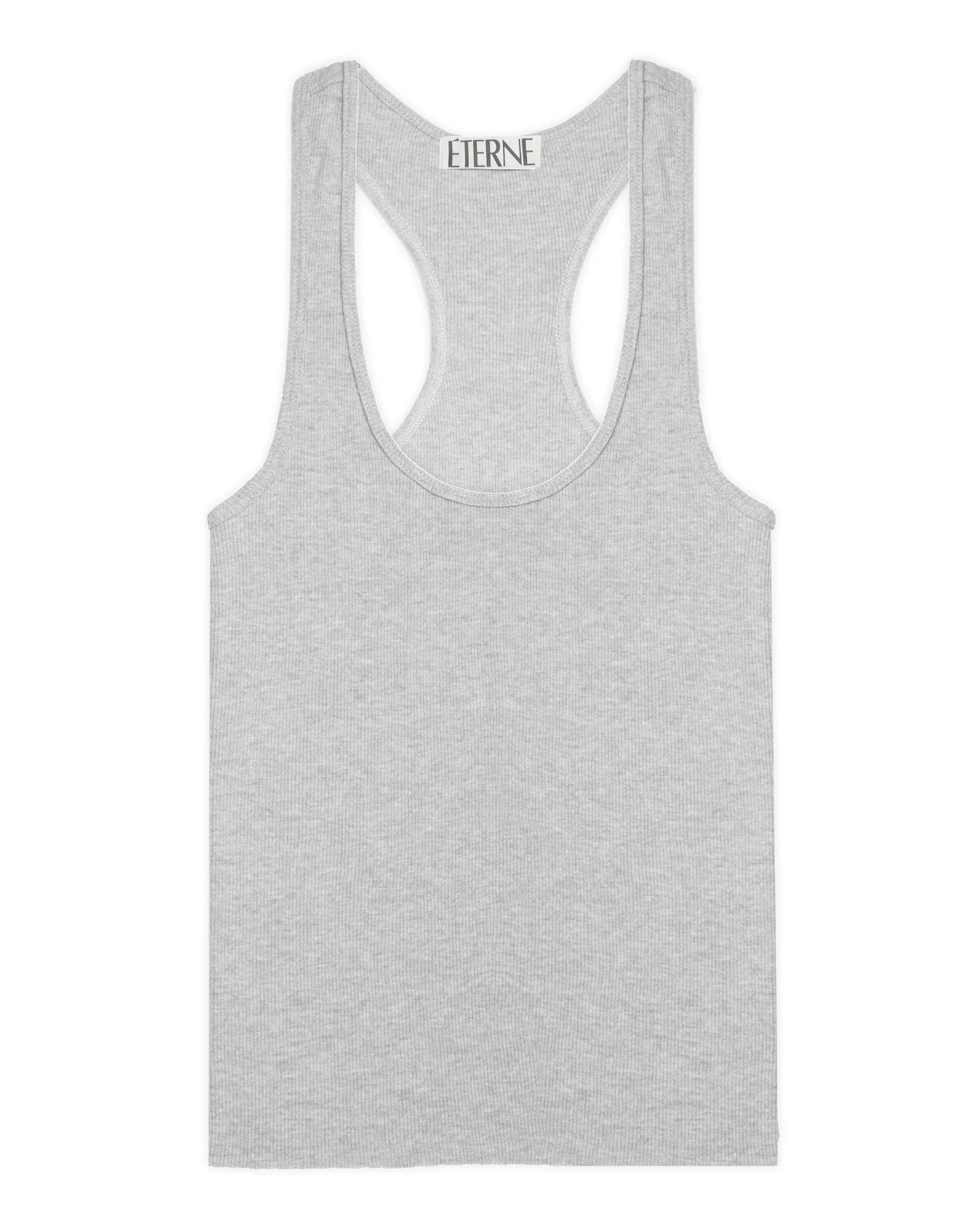 Rib Racerback Tank Heather Grey sold by Eterne product image thumbnail 5