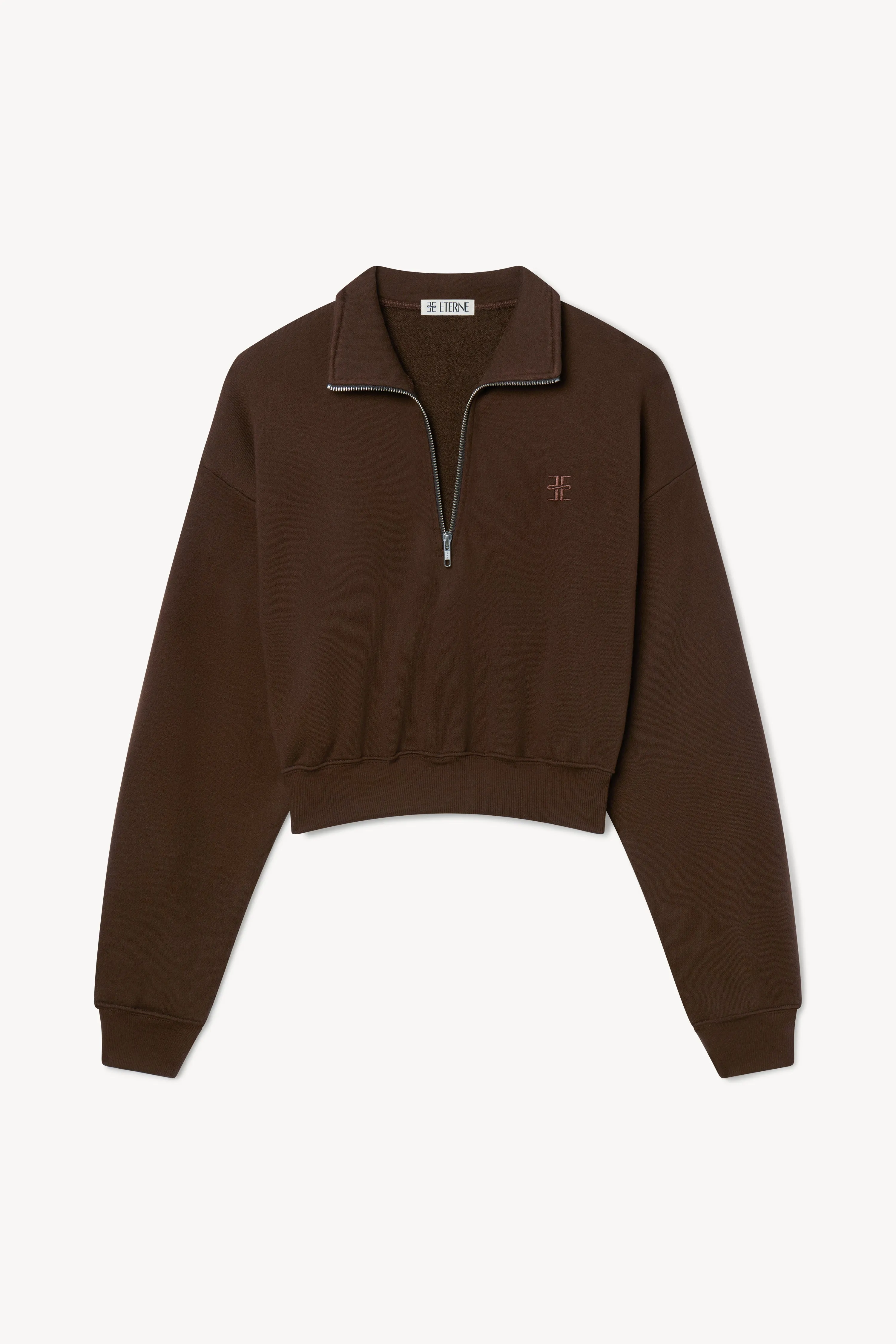 CROPPED HALF-ZIP SWEATSHIRT sold by Eterne