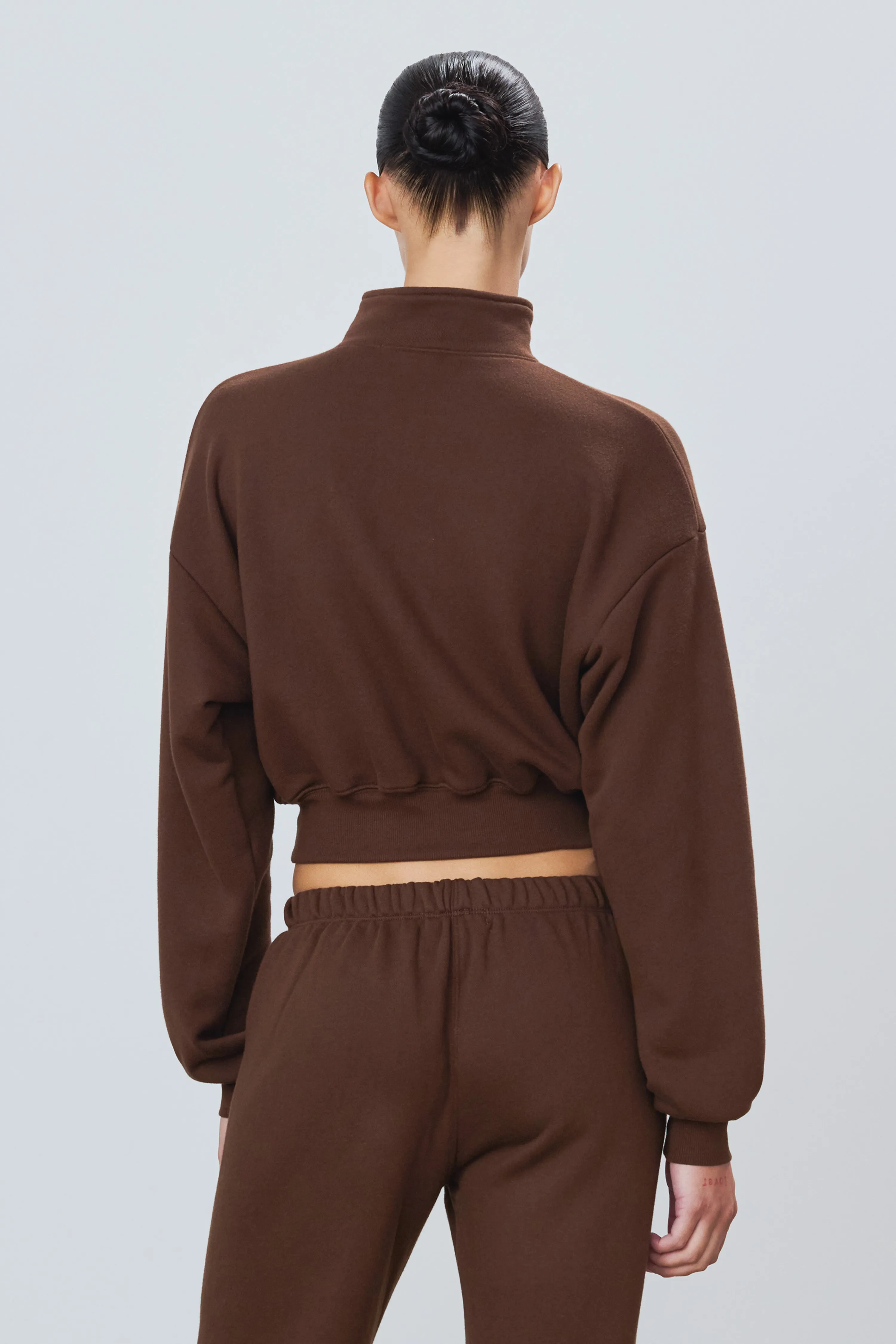 CROPPED HALF-ZIP SWEATSHIRT sold by Eterne product image thumbnail 4