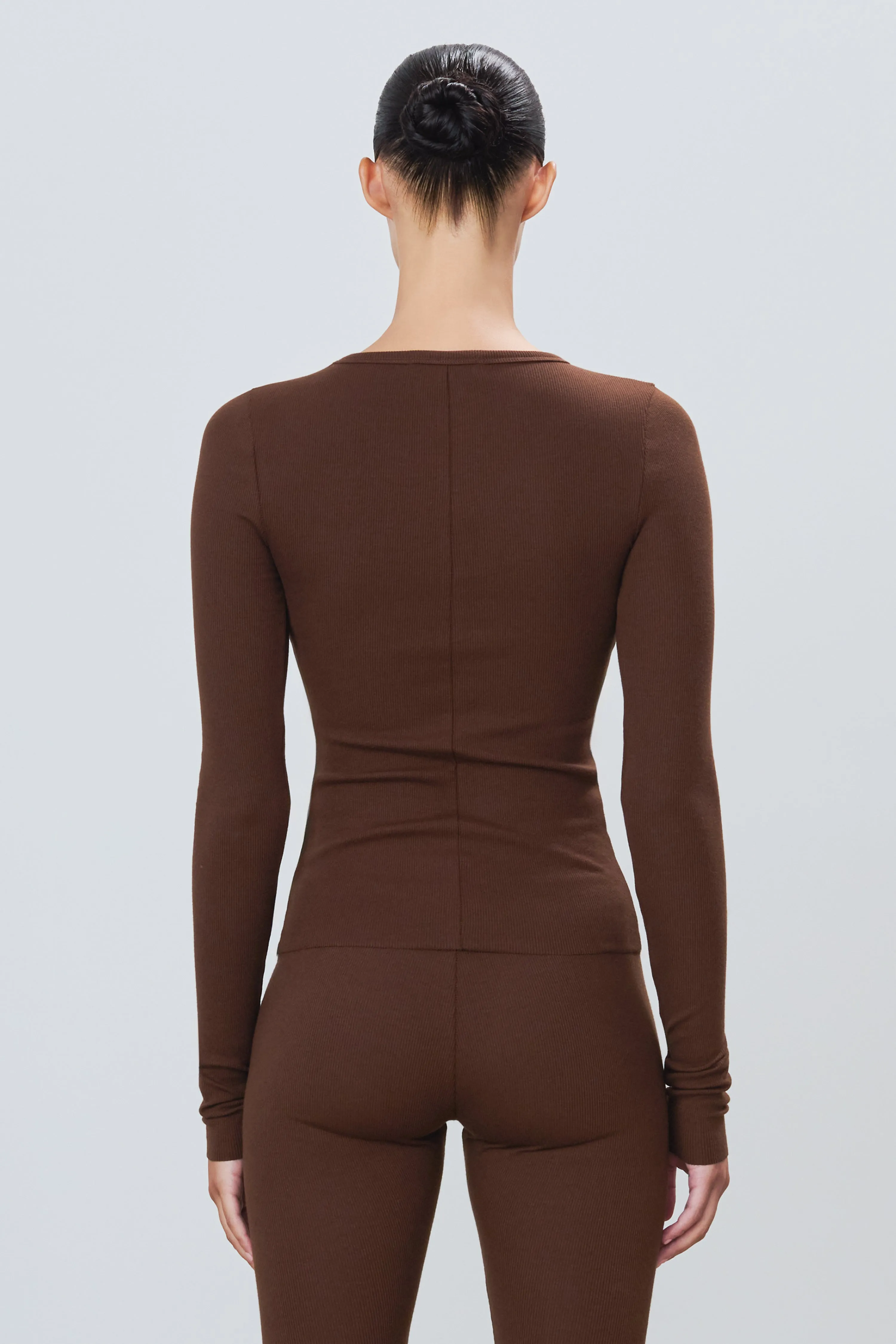 LONG SLEEVE FITTED TOP sold by Eterne product image thumbnail 4