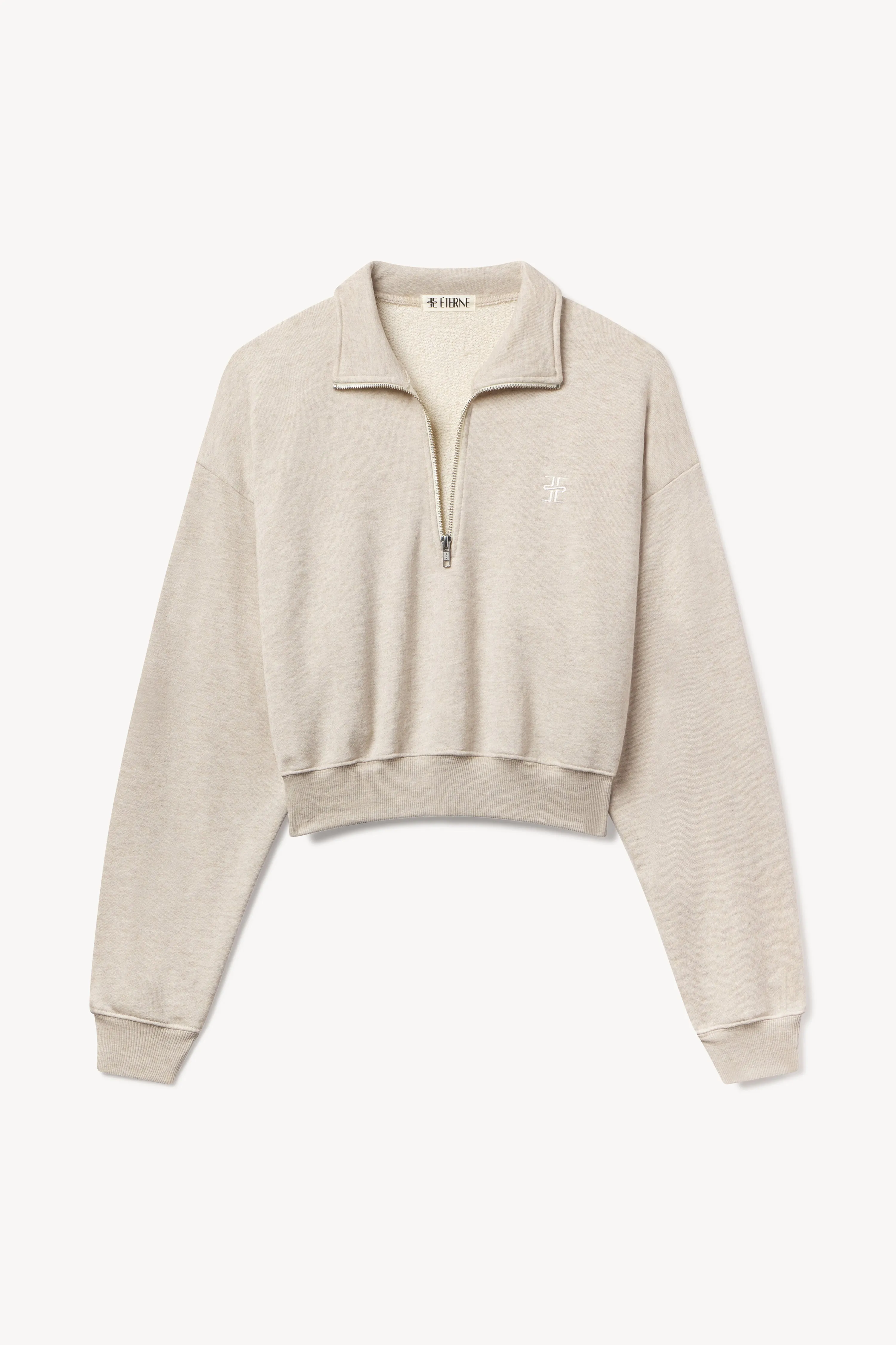 CROPPED HALF-ZIP SWEATSHIRT sold by Eterne