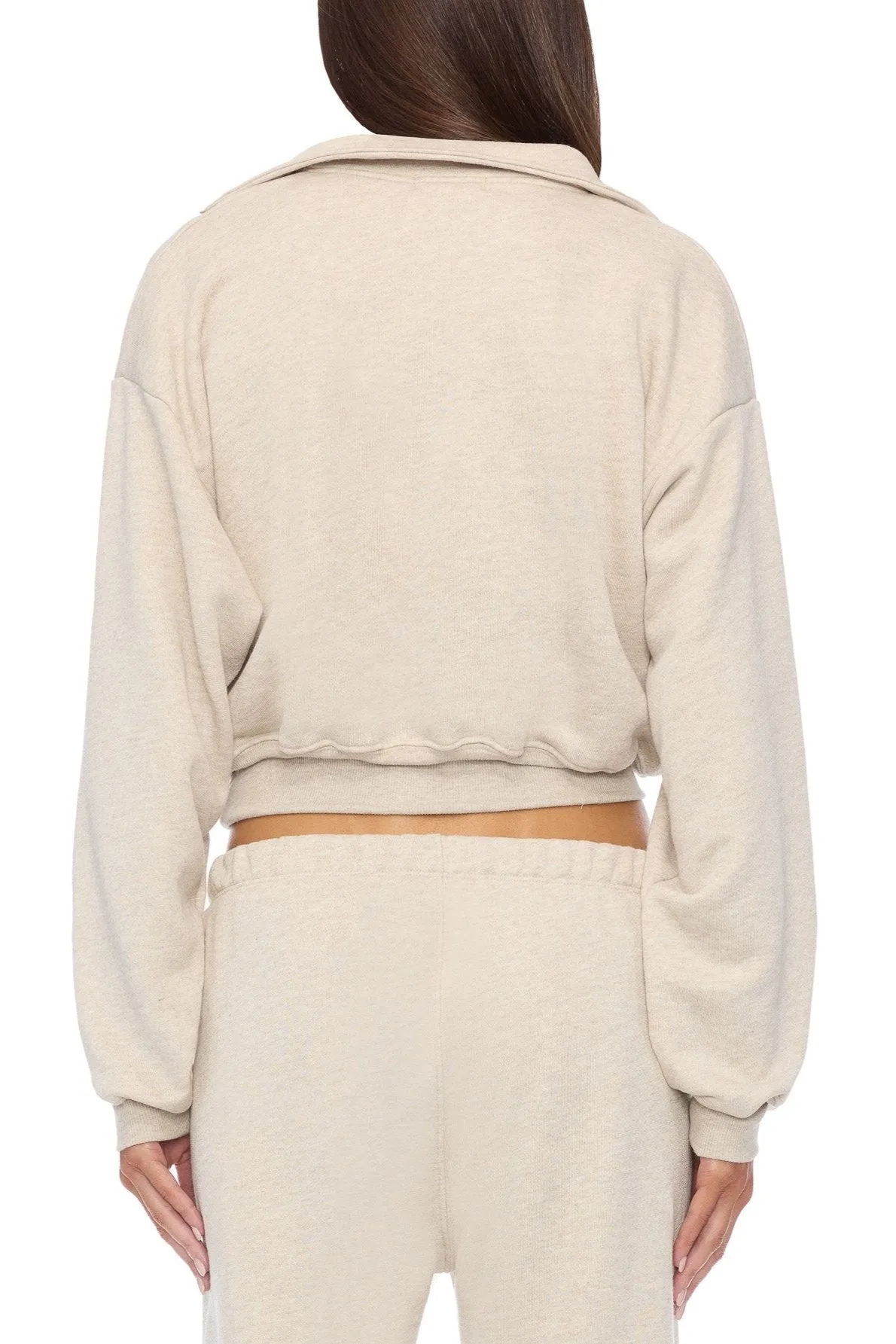 CROPPED HALF-ZIP SWEATSHIRT sold by Eterne product image thumbnail 4
