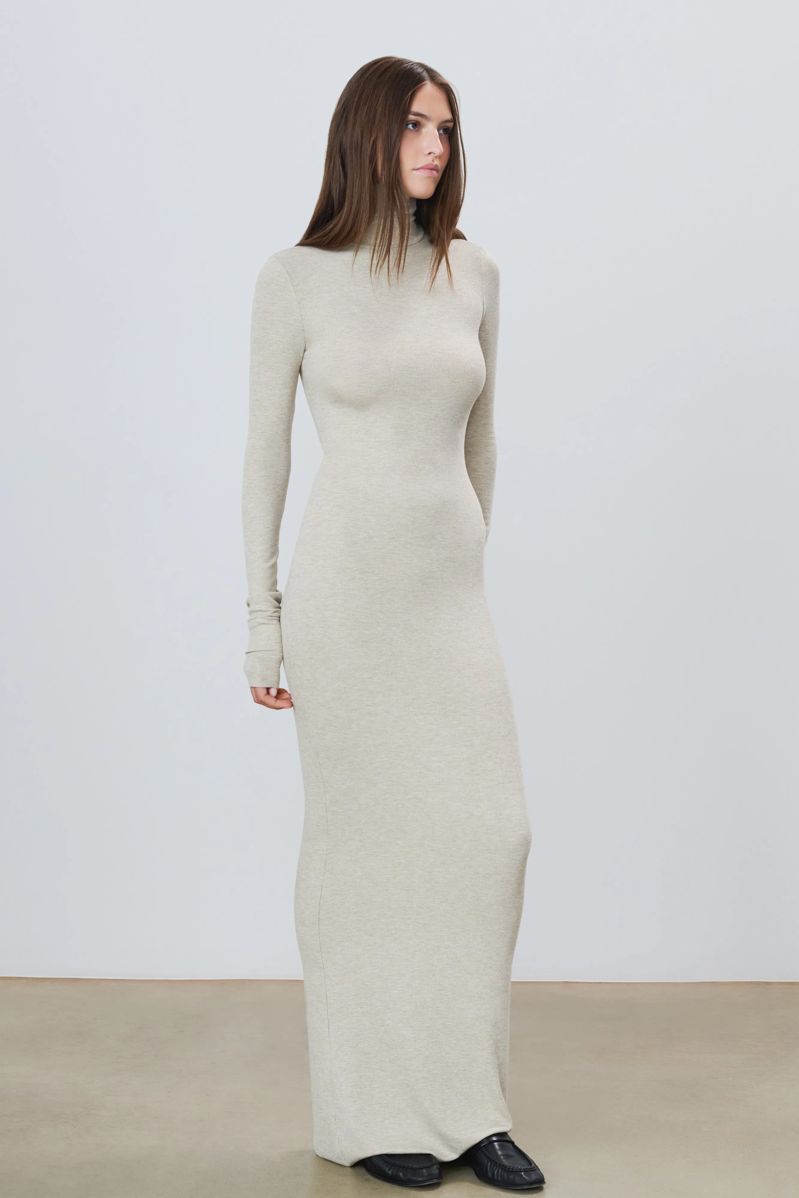 LONG SLEEVE TURTLENECK MAXI DRESS sold by Eterne product image thumbnail 3