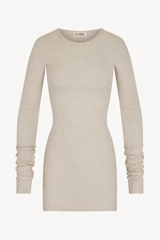 LONG SLEEVE CREWNECK MINI DRESS sold by Eterne