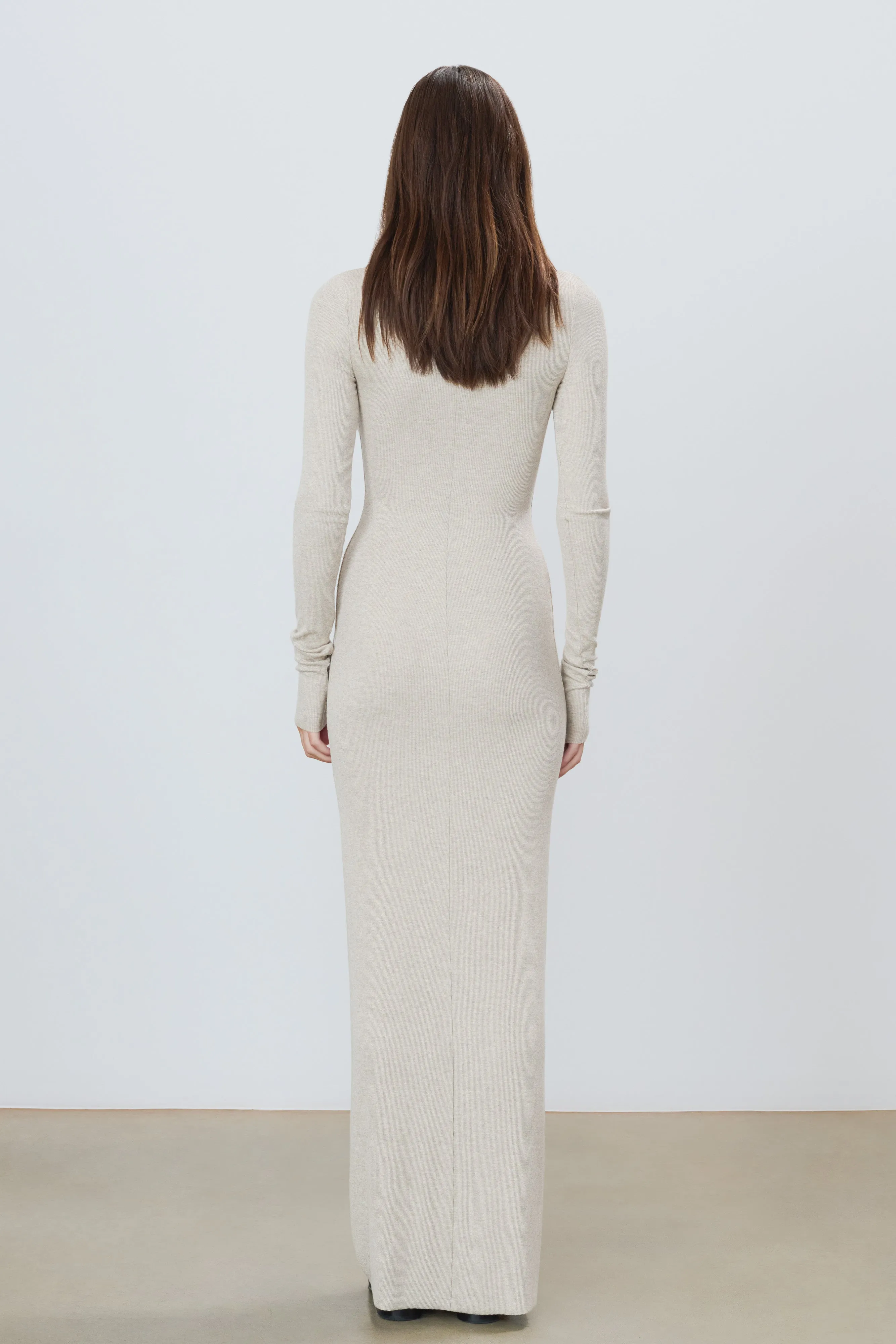 LONG SLEEVE CREWNECK MAXI DRESS sold by Eterne product image thumbnail 4