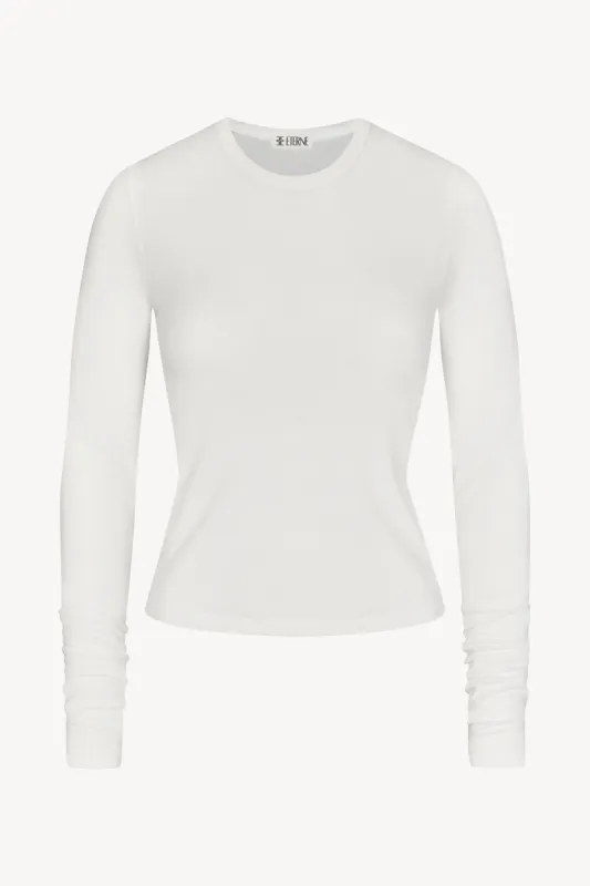 FITTED CREWNECK LONG SLEEVE T-SHIRT sold by Eterne