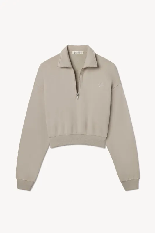 CROPPED HALF-ZIP SWEATSHIRT sold by Eterne