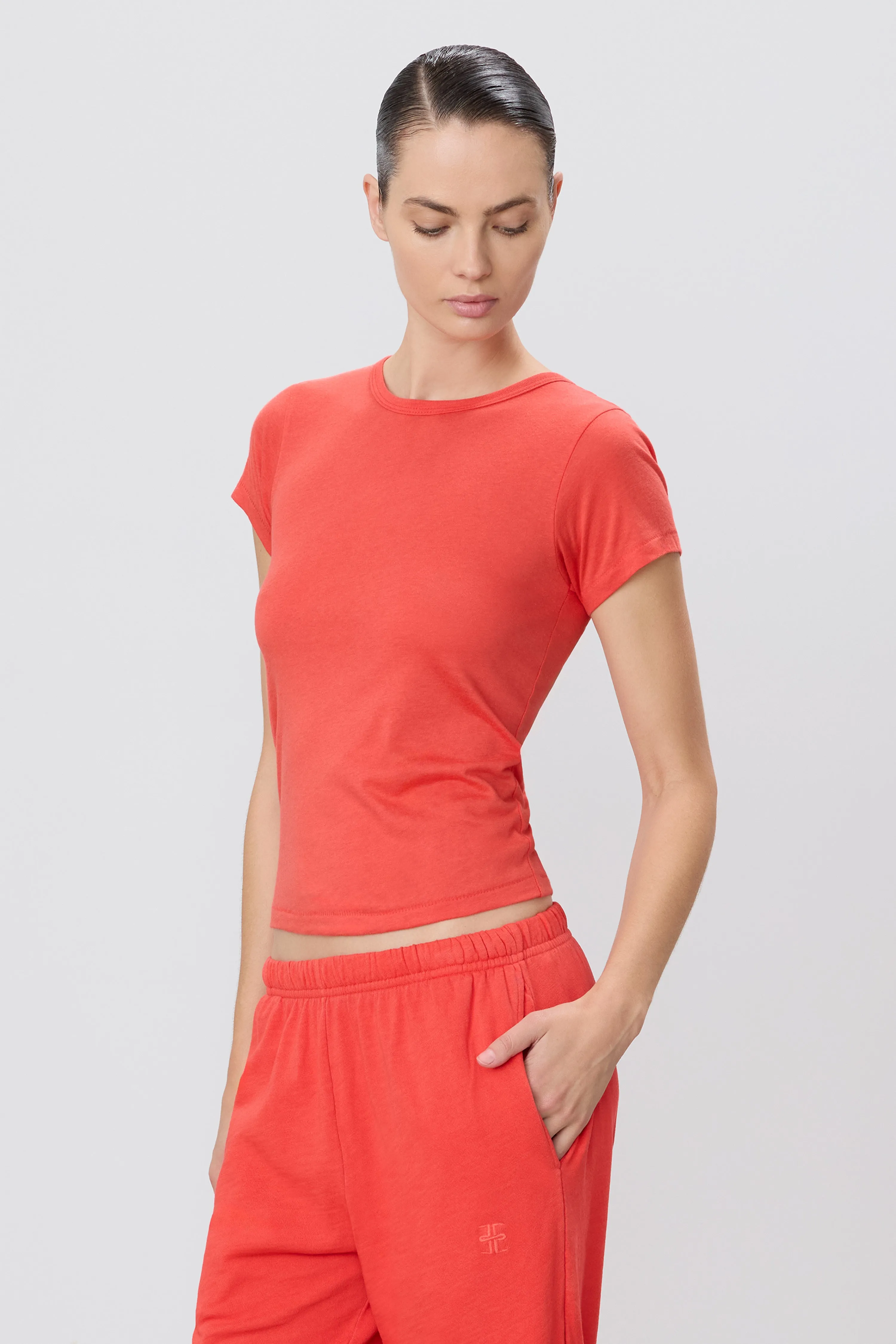 FITTED CREWNECK SHORT SLEEVE T-SHIRT sold by Eterne product image thumbnail 3