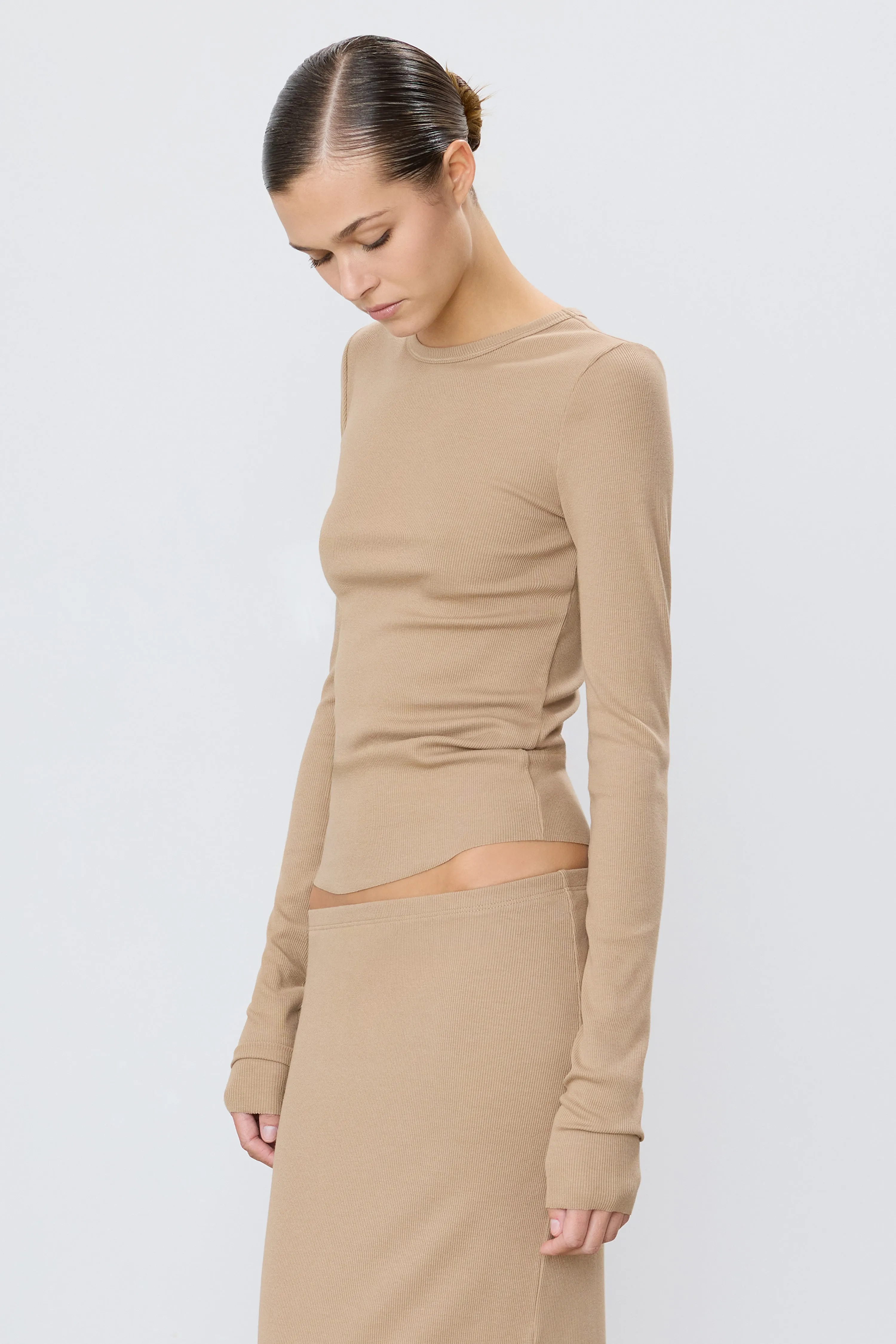 LONG SLEEVE FITTED TOP sold by Eterne product image thumbnail 3