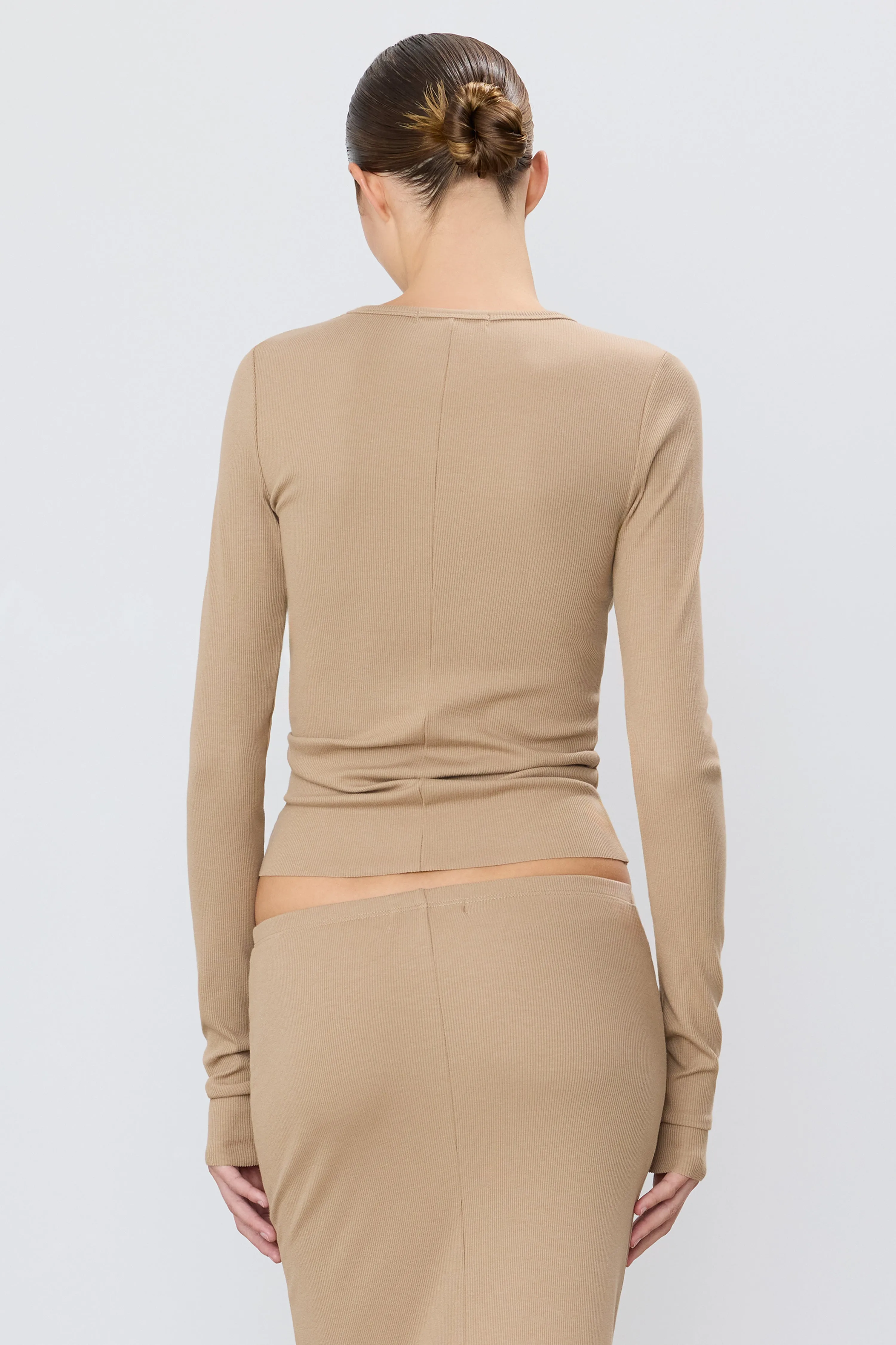 LONG SLEEVE FITTED TOP sold by Eterne product image thumbnail 4