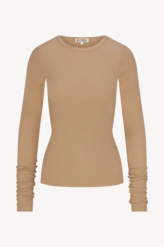 LONG SLEEVE FITTED TOP sold by Eterne