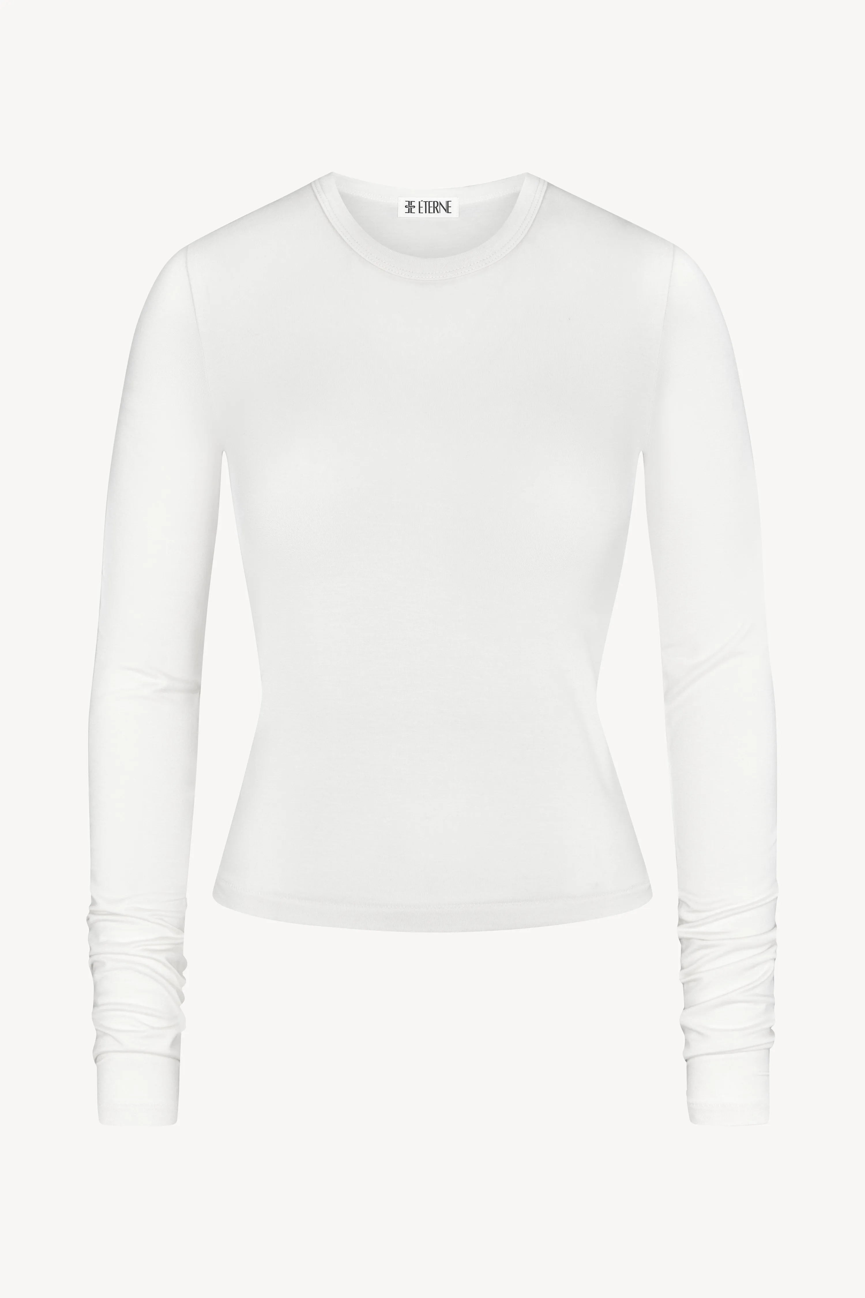 FITTED CREWNECK LONG SLEEVE T-SHIRT sold by Eterne