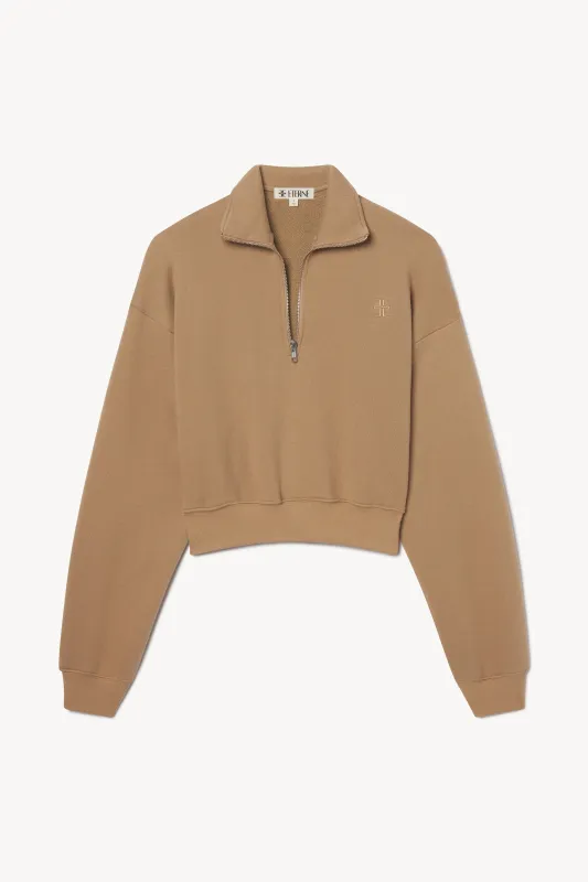 CROPPED HALF-ZIP SWEATSHIRT sold by Eterne
