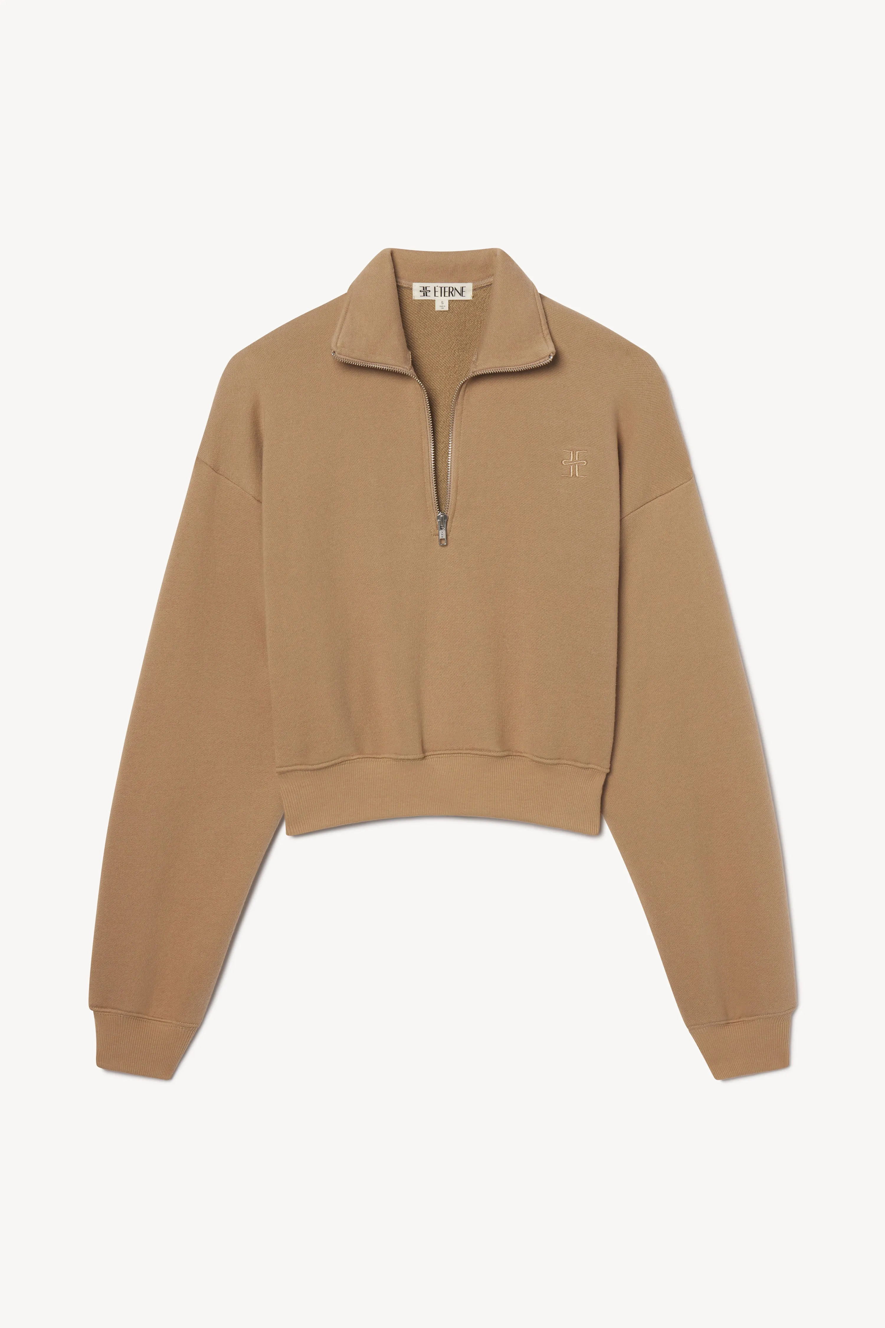 CROPPED HALF-ZIP SWEATSHIRT sold by Eterne