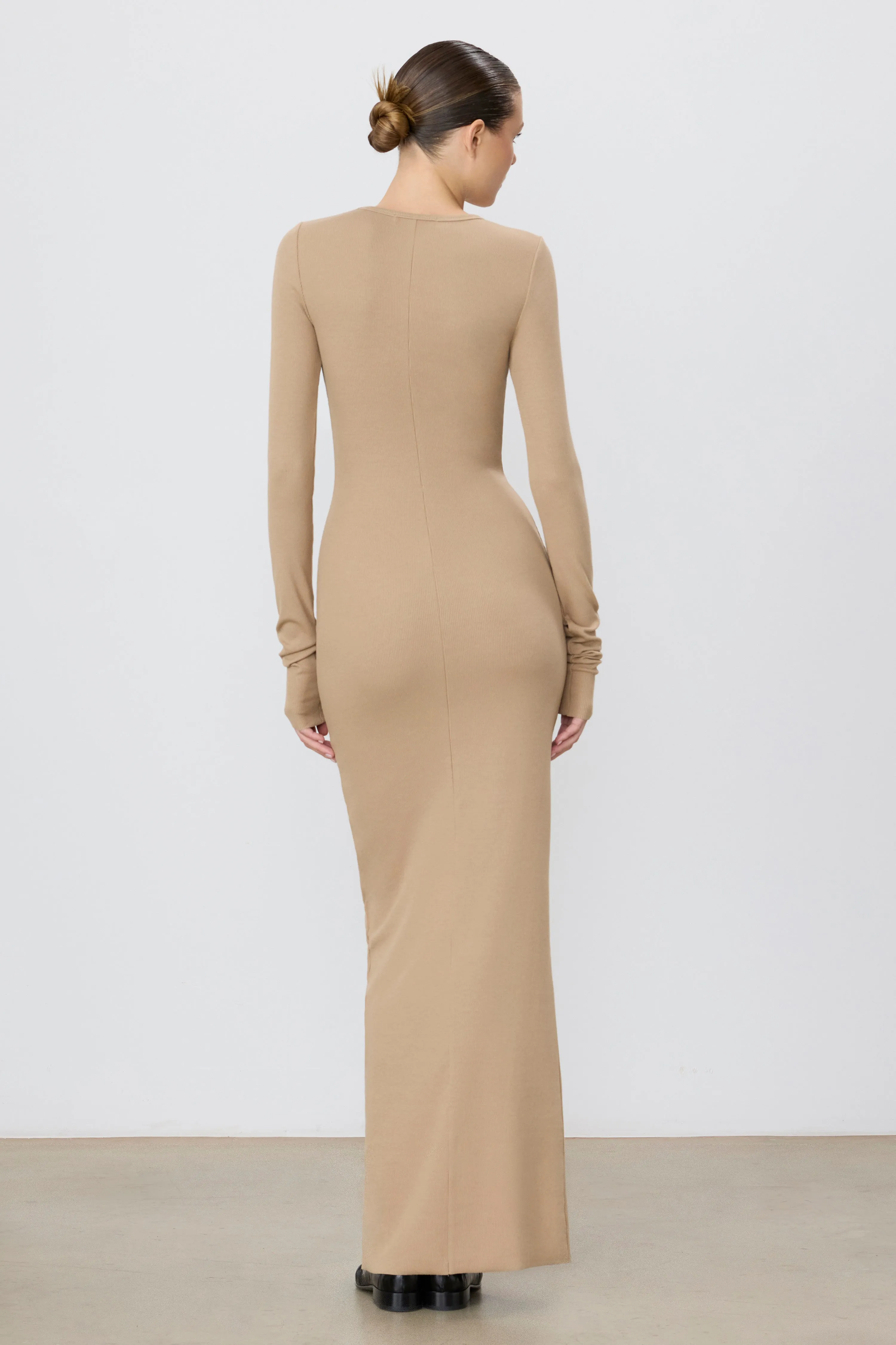 LONG SLEEVE CREWNECK MAXI DRESS sold by Eterne product image thumbnail 4