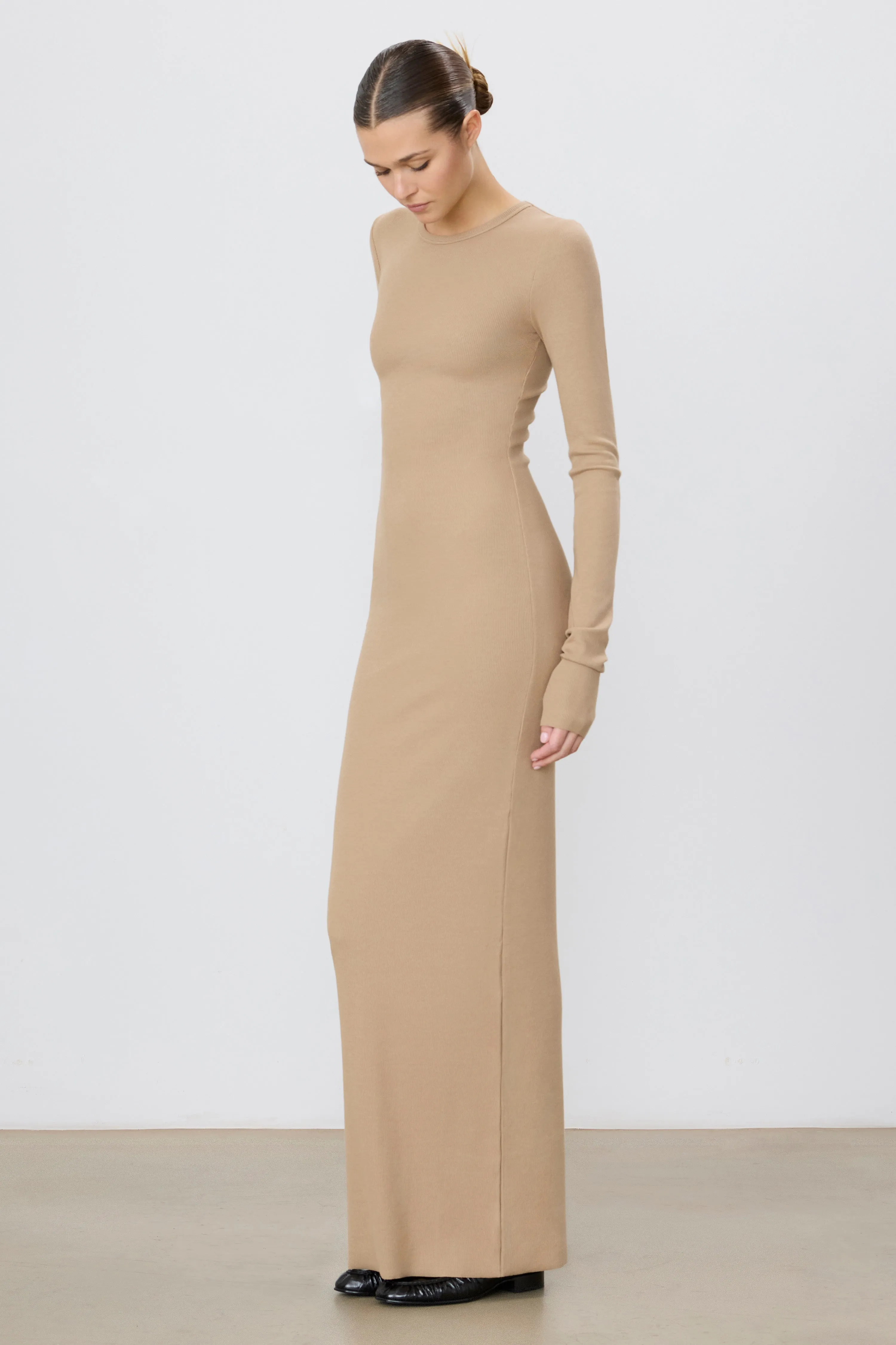 LONG SLEEVE CREWNECK MAXI DRESS sold by Eterne product image thumbnail 3