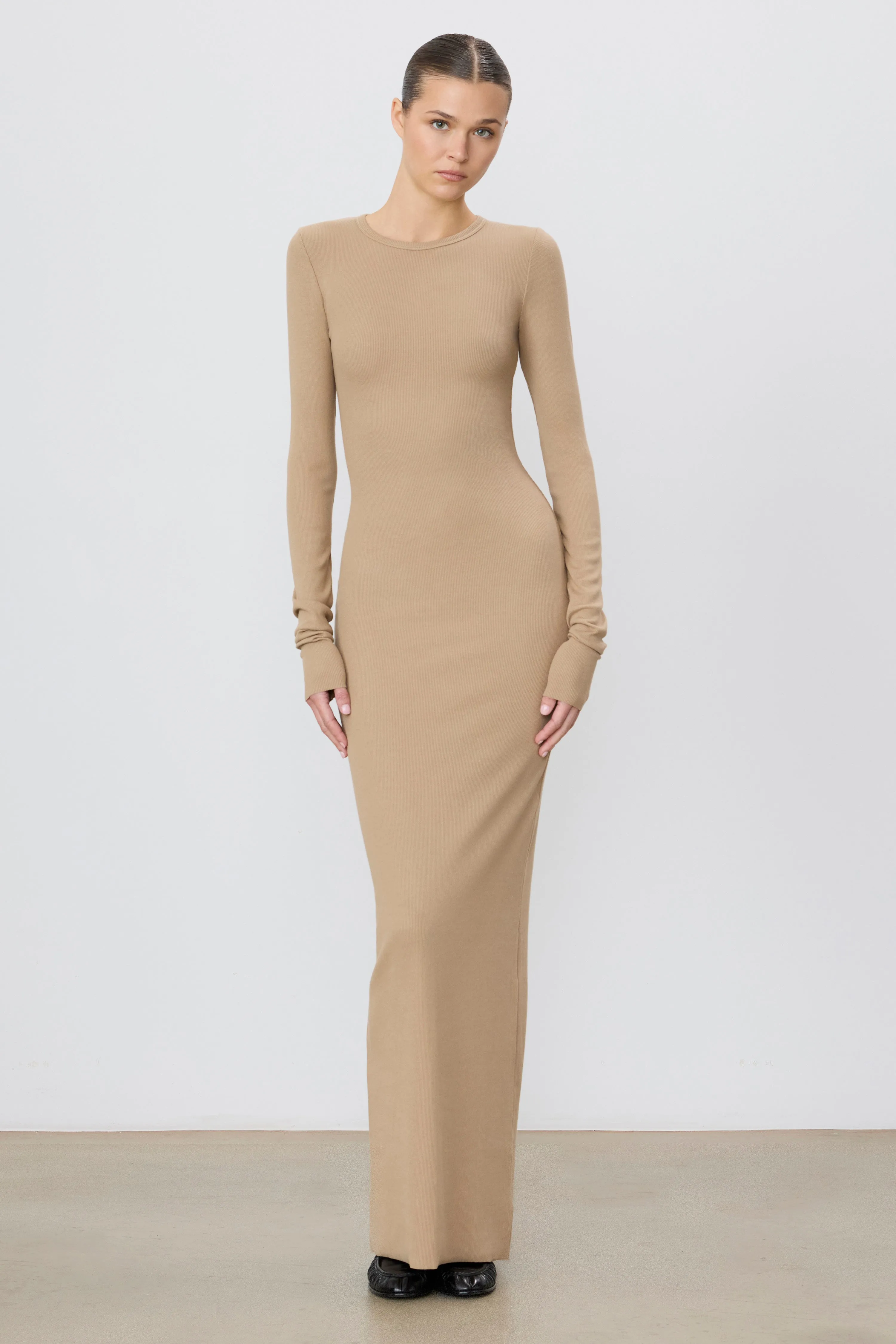 LONG SLEEVE CREWNECK MAXI DRESS sold by Eterne product image thumbnail 2