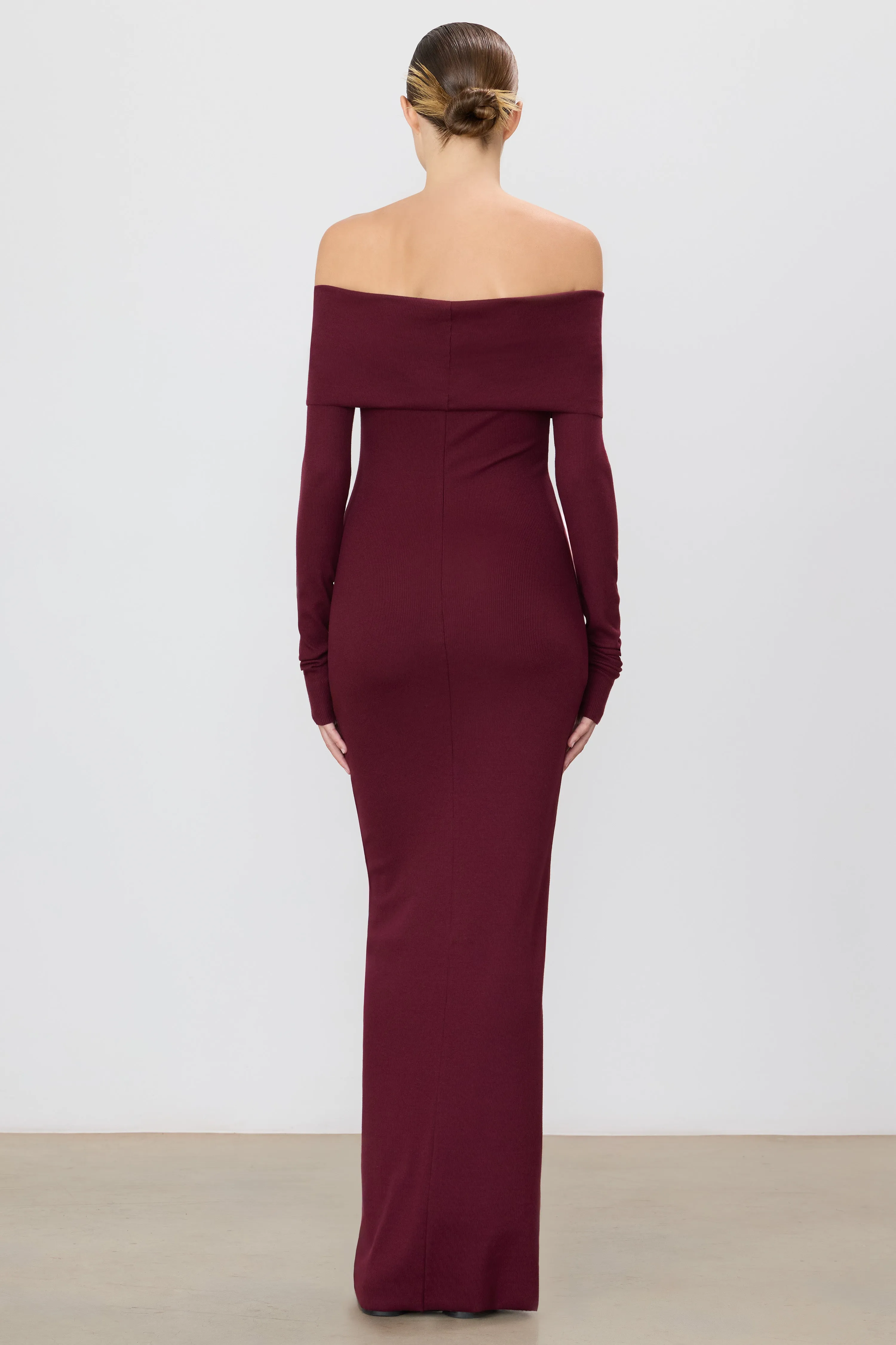 LONG SLEEVE OFF-SHOULDER MAXI DRESS sold by Eterne product image thumbnail 4