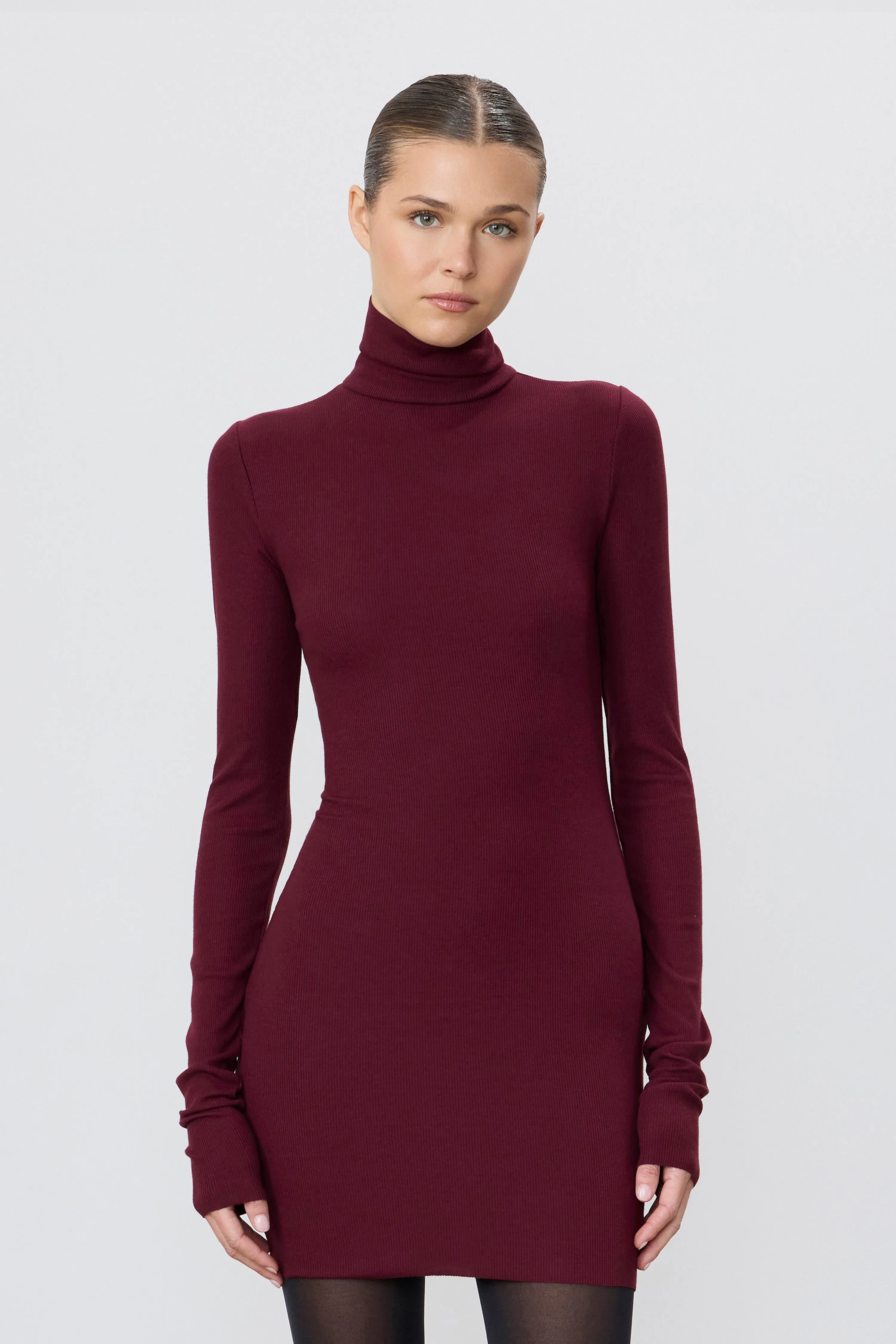 LONG SLEEVE TURTLENECK MINI DRESS sold by Eterne product image thumbnail 2