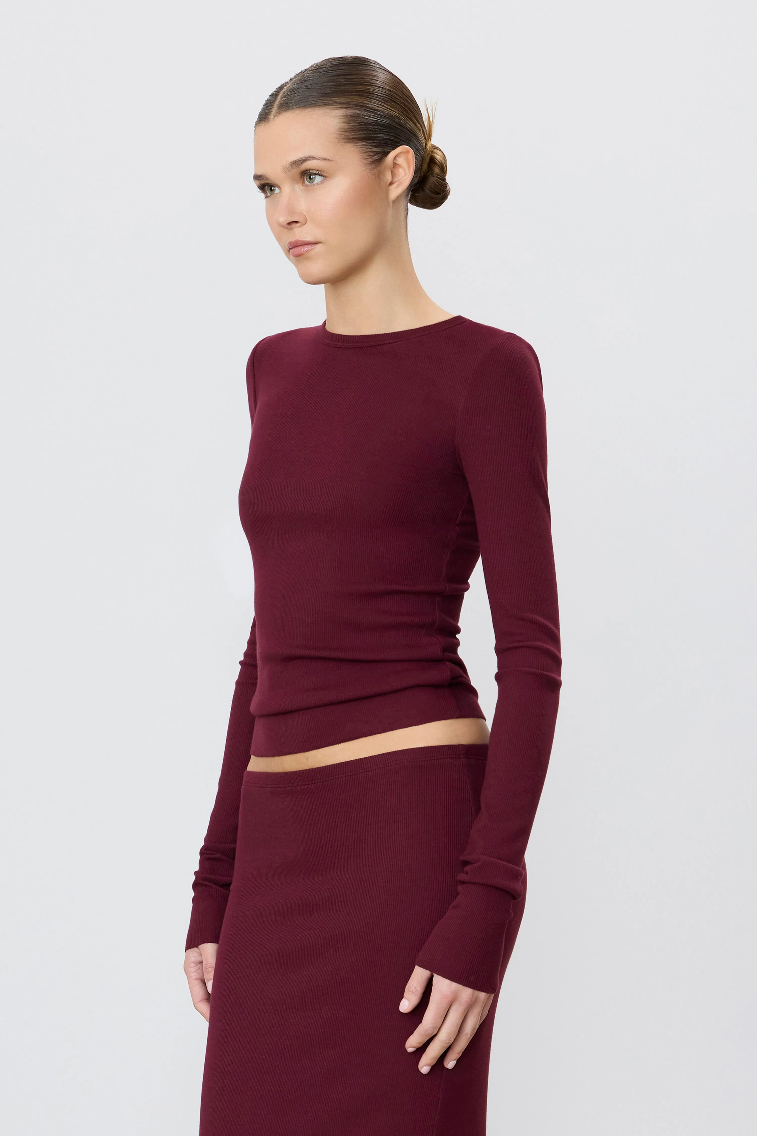 LONG SLEEVE FITTED TOP sold by Eterne product image thumbnail 3