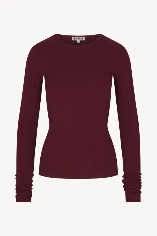 LONG SLEEVE FITTED TOP sold by Eterne
