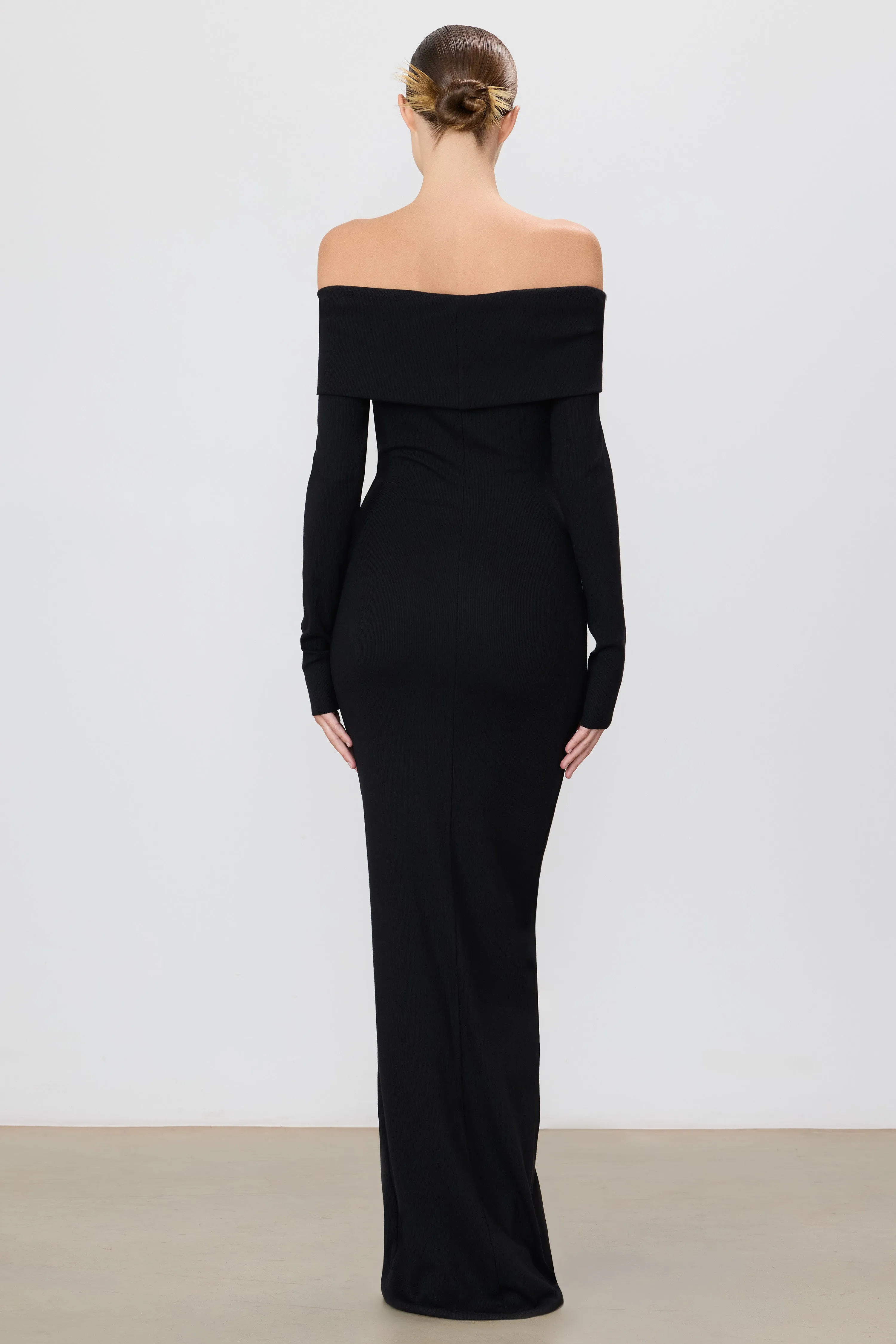 LONG SLEEVE OFF-SHOULDER MAXI DRESS sold by Eterne product image thumbnail 4