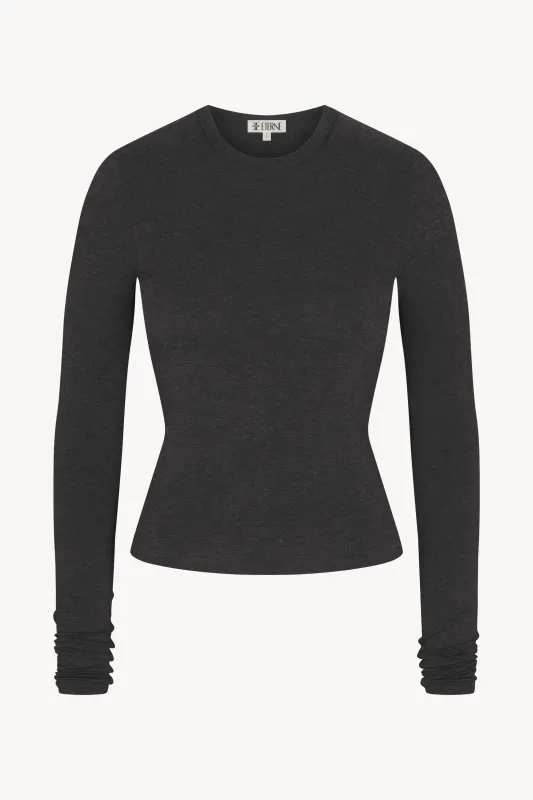 FITTED CREWNECK LONG SLEEVE T-SHIRT sold by Eterne