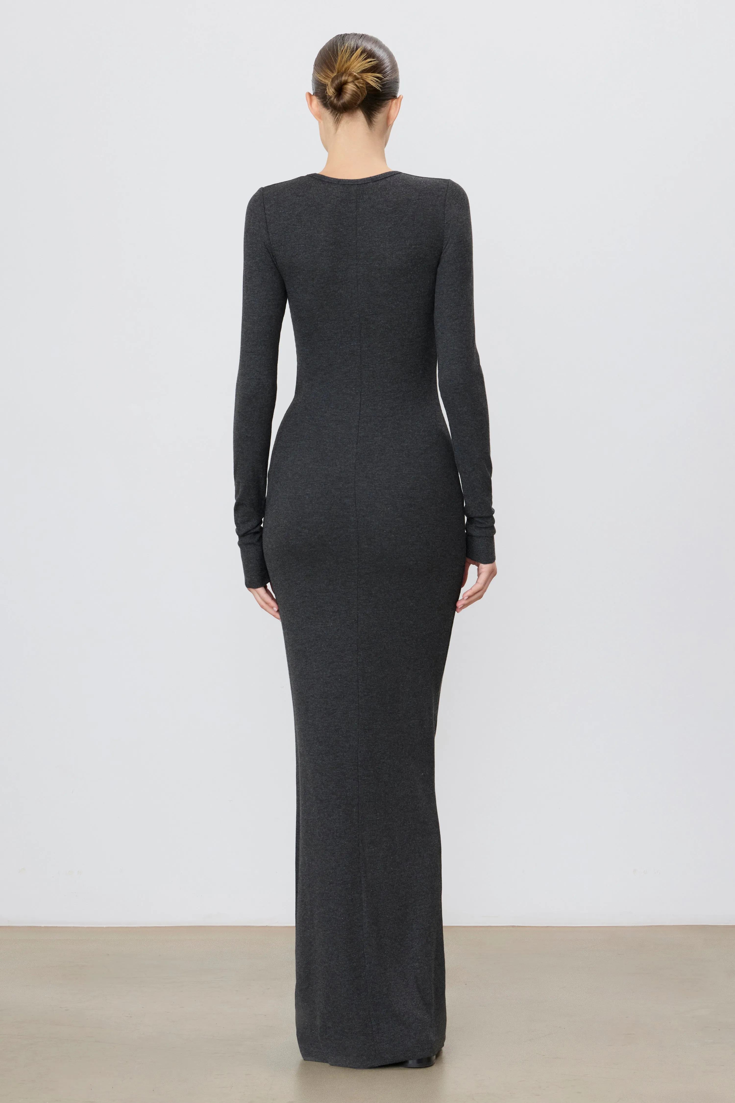 LONG SLEEVE CREWNECK MAXI DRESS sold by Eterne product image thumbnail 4