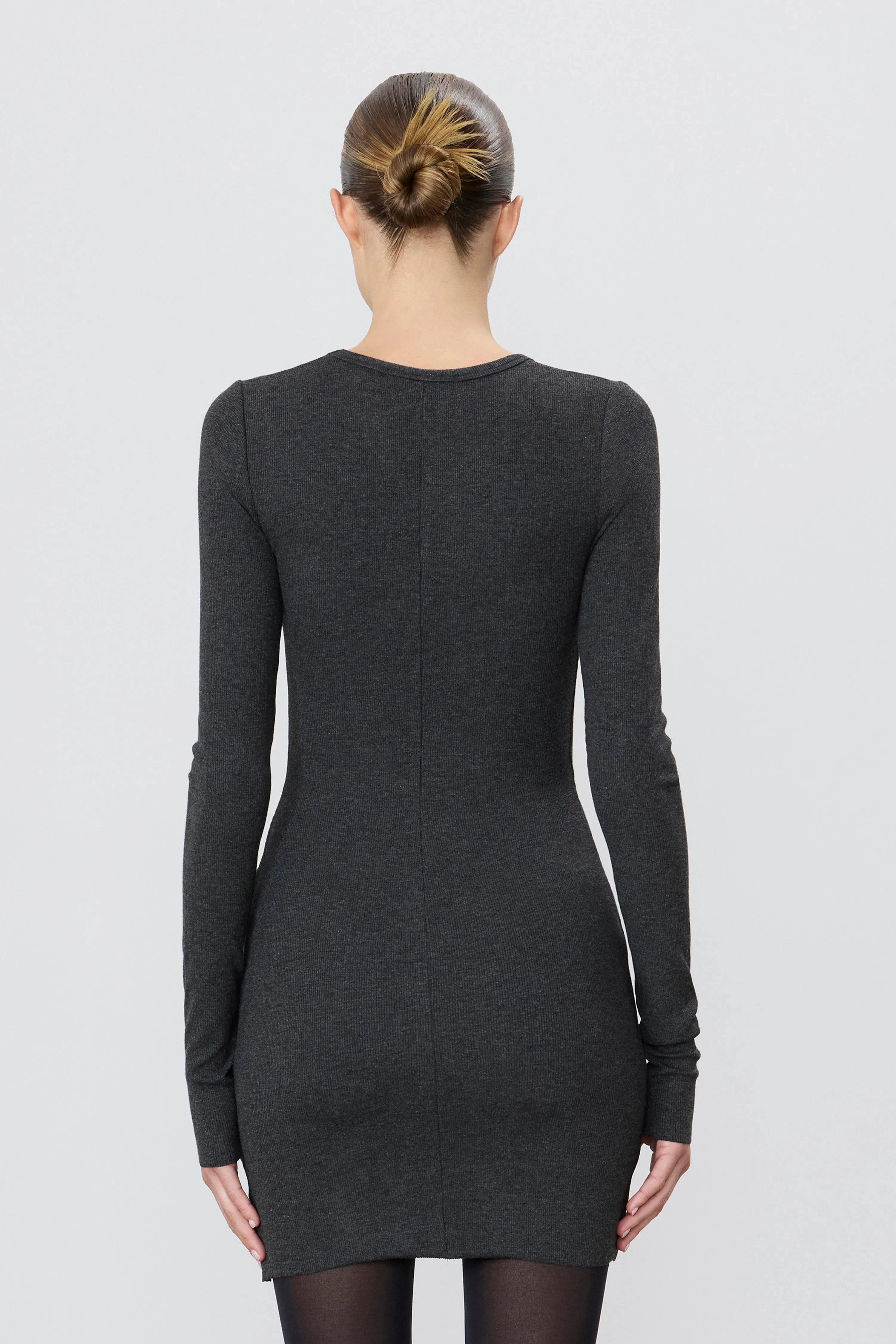LONG SLEEVE CREWNECK MINI DRESS sold by Eterne product image thumbnail 4