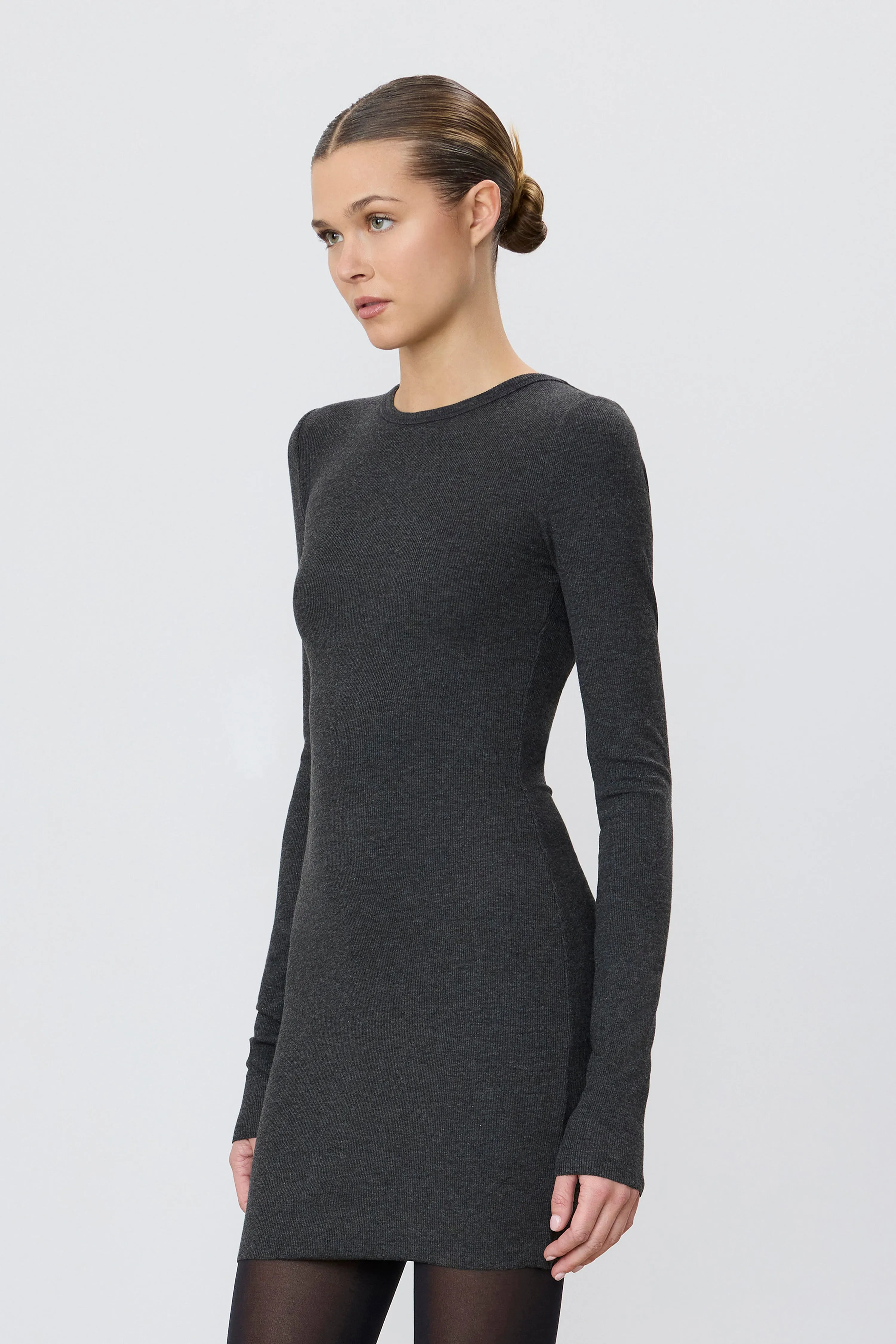 LONG SLEEVE CREWNECK MINI DRESS sold by Eterne product image thumbnail 3