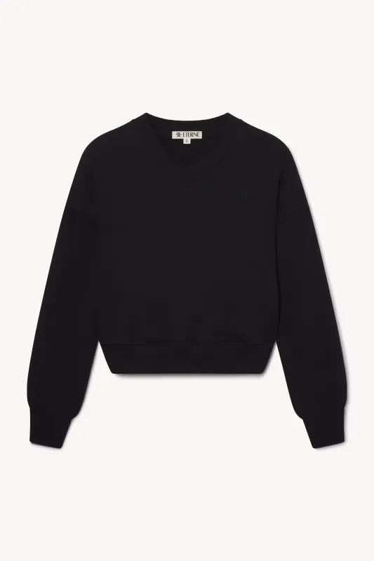 CROPPED V-NECK SWEATSHIRT sold by Eterne