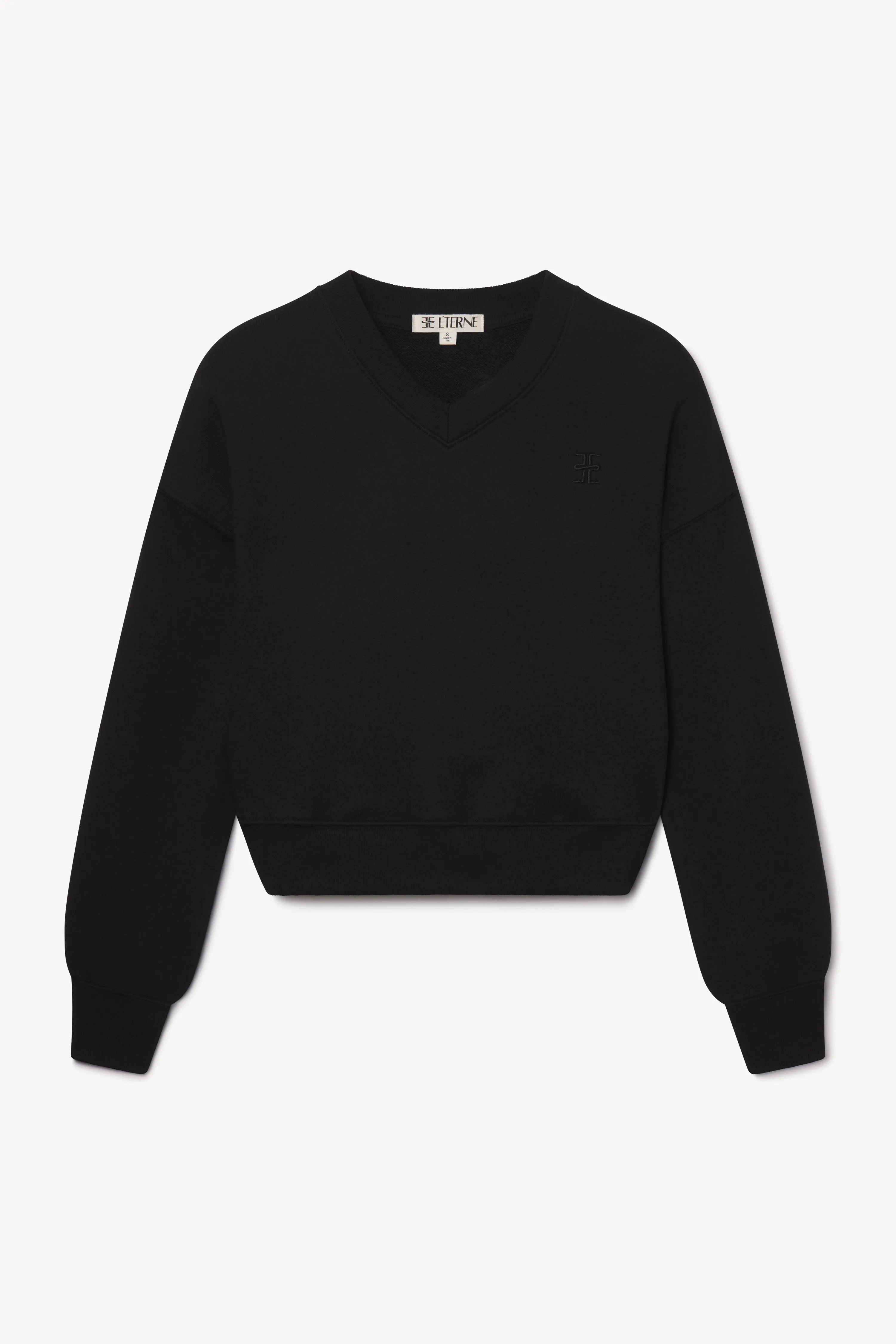 CROPPED V-NECK SWEATSHIRT sold by Eterne