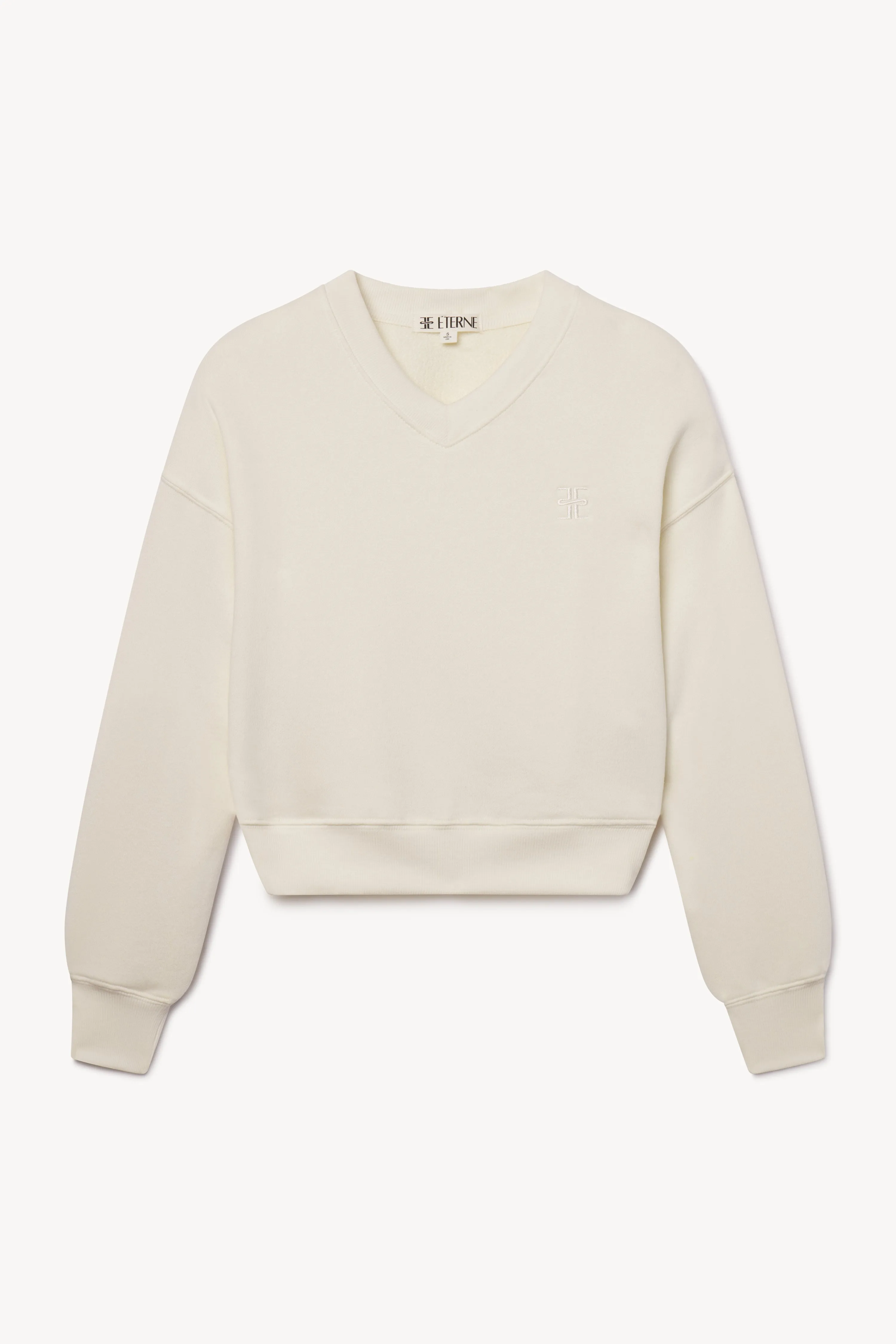 CROPPED V-NECK SWEATSHIRT sold by Eterne