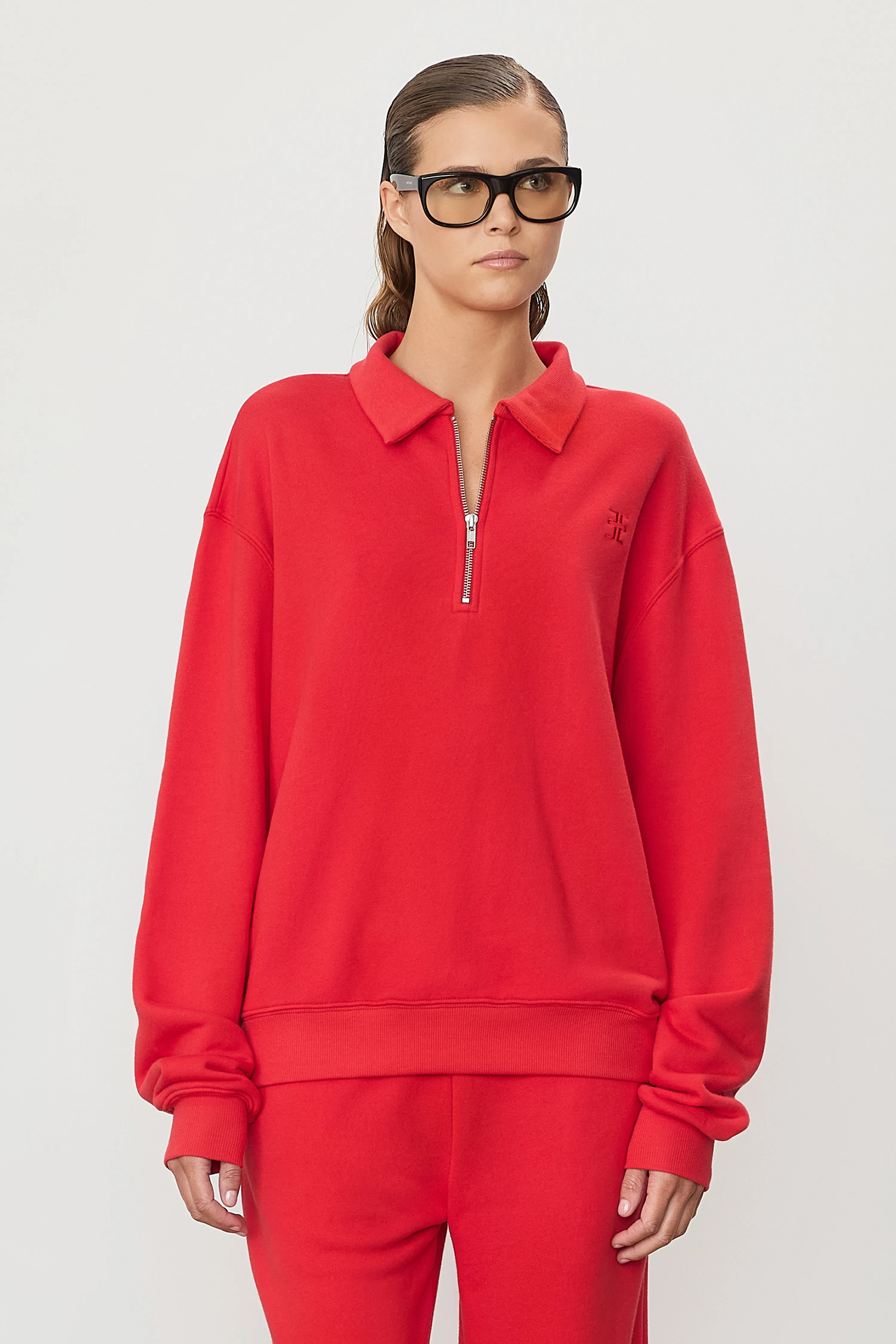 ZIP-UP POLO SWEATSHIRT sold by Eterne product image thumbnail 3
