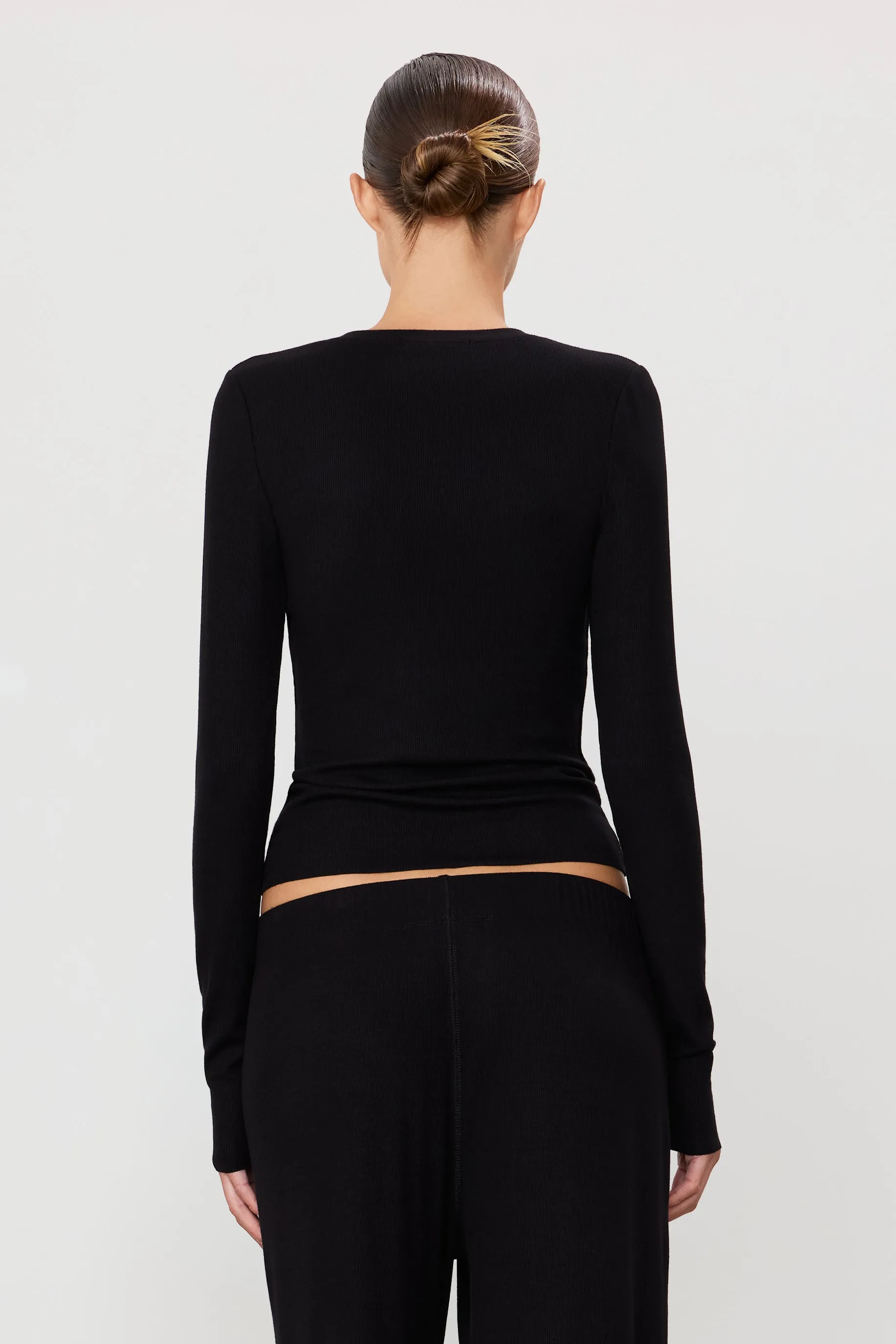 LONG SLEEVE HENLEY sold by Eterne product image thumbnail 4