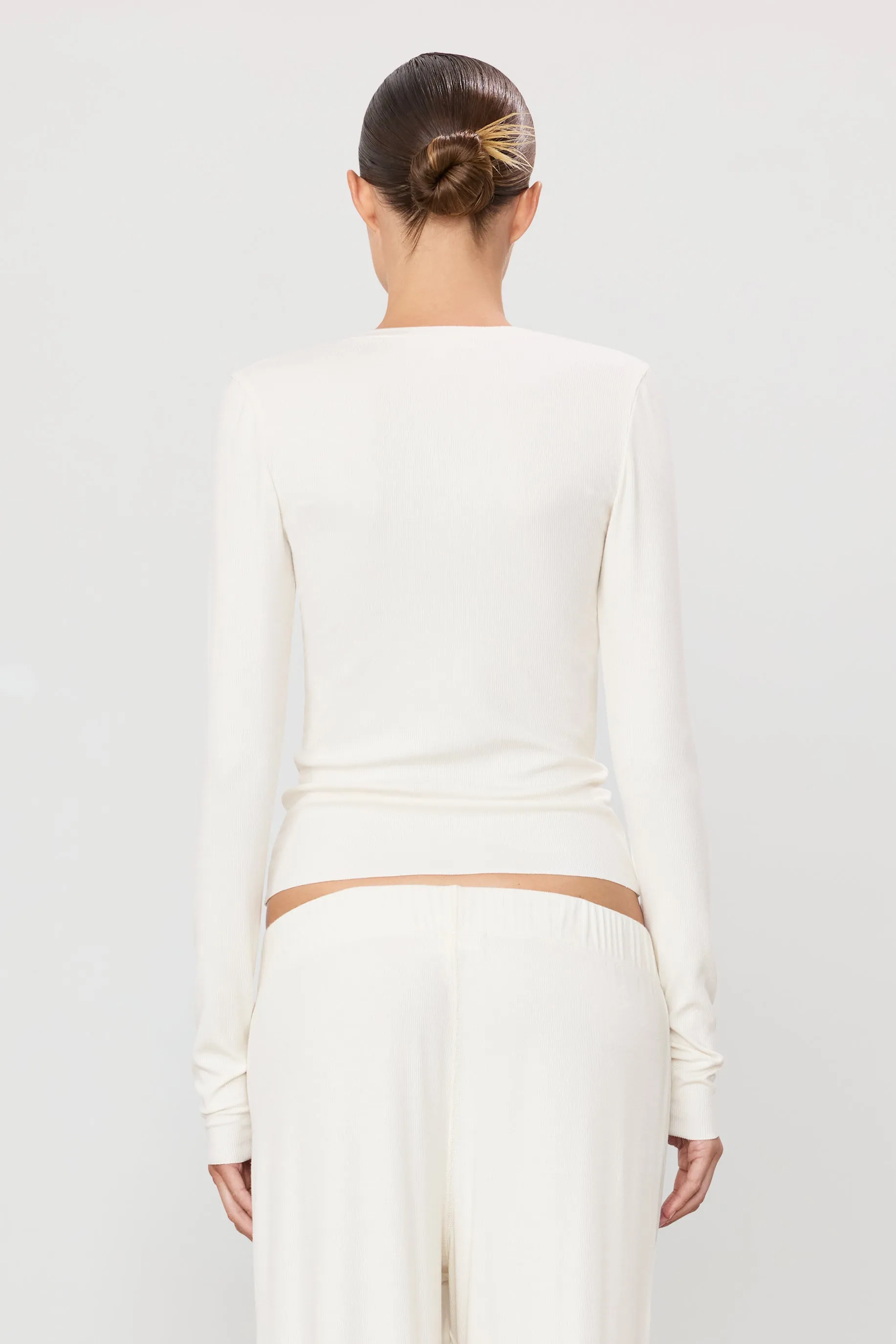 LONG SLEEVE HENLEY sold by Eterne product image thumbnail 4